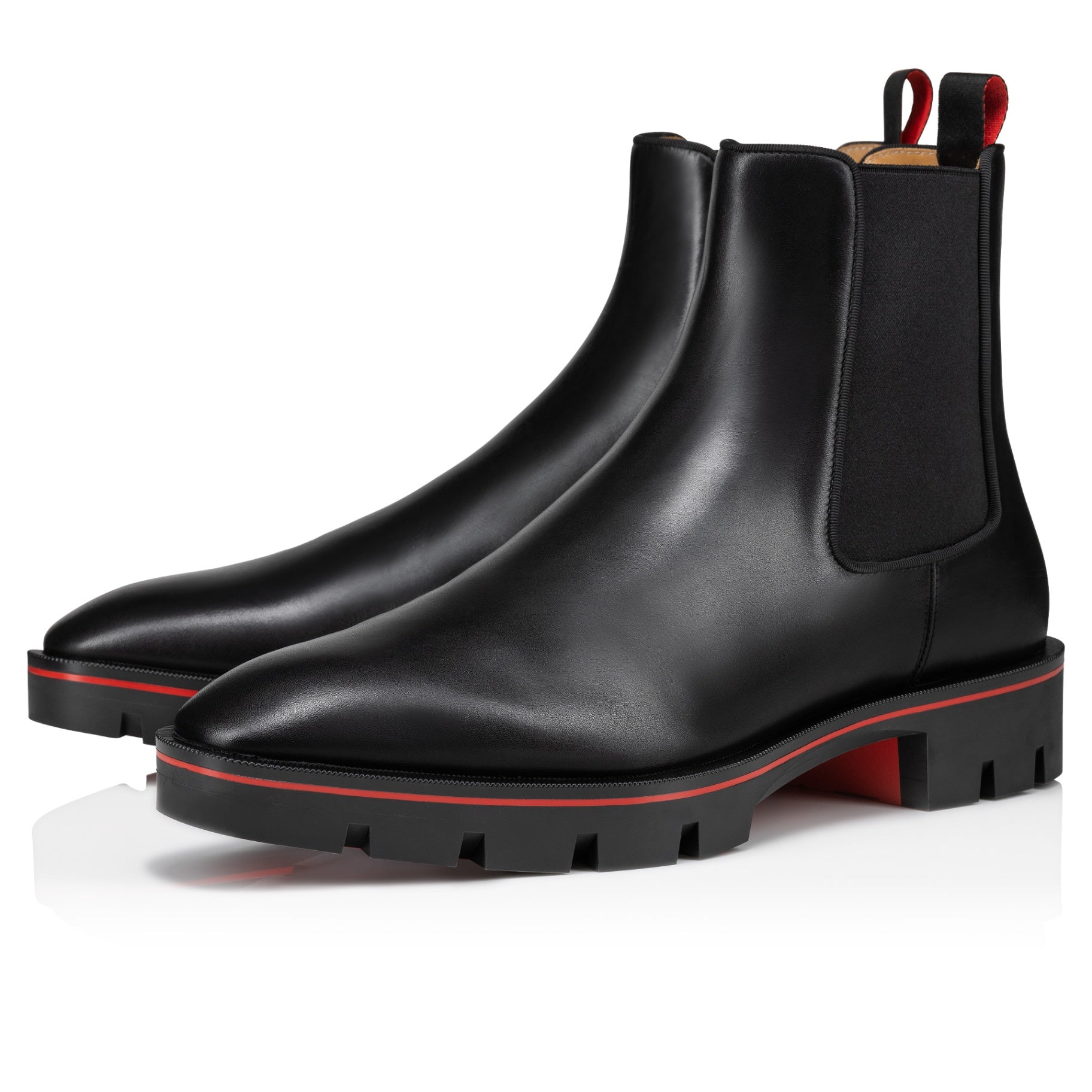 $1,345 CHRISTIAN LOUBOUTIN - Alpinosol Leather Lug Sole Boots - US 10.5 (43.5EU)