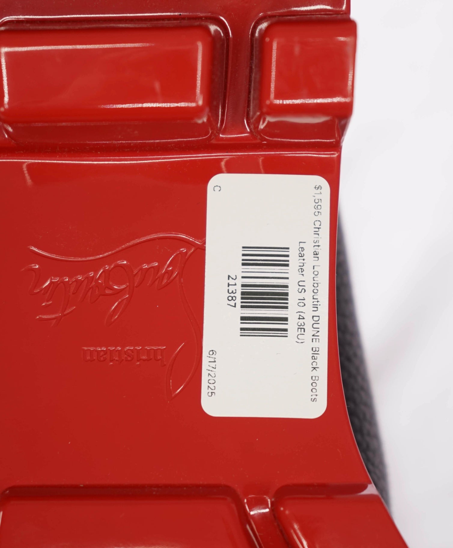 $1,595 Christian Louboutin DUNE Black Boots Leather US 10 (43EU)