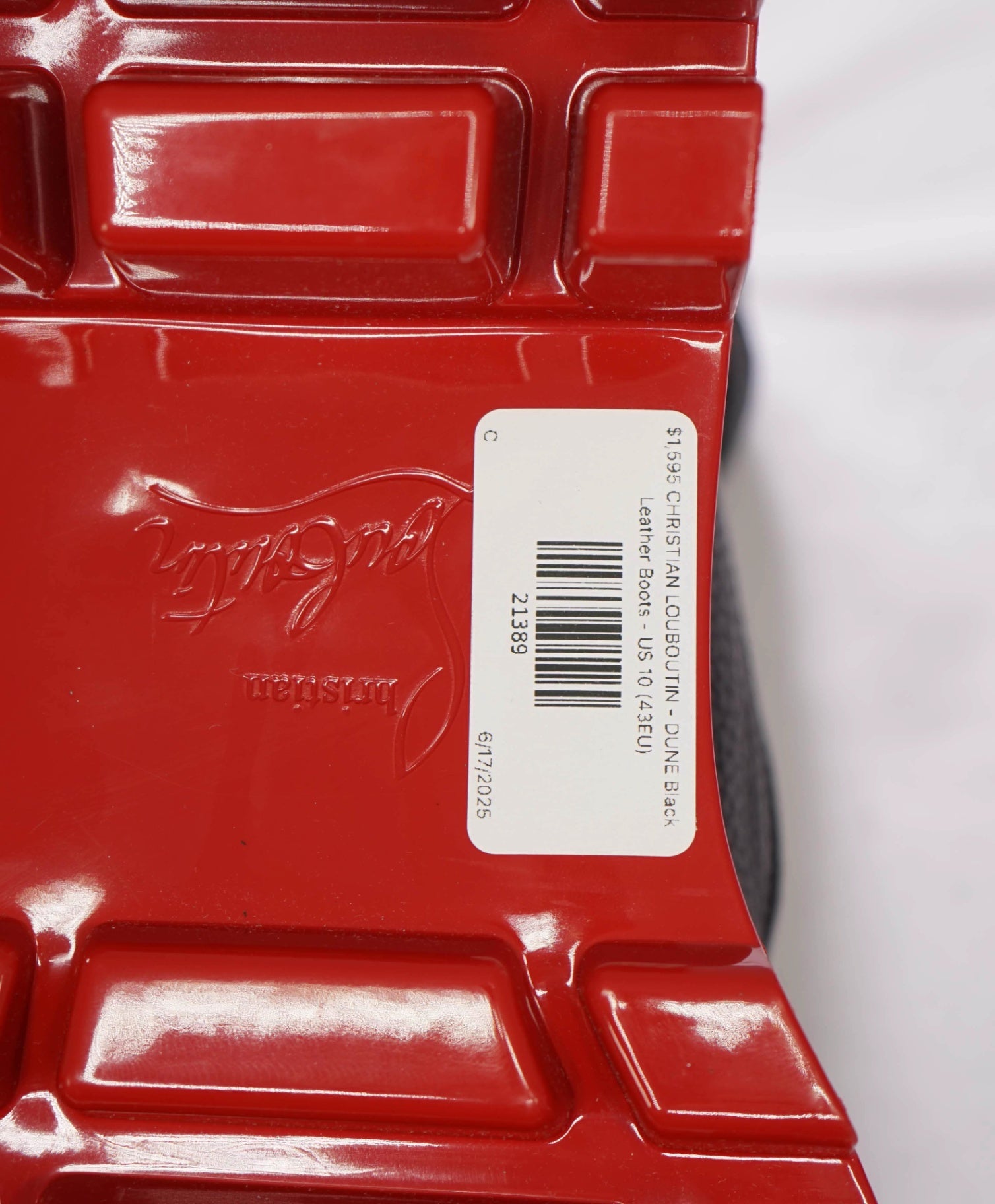 $1,595 CHRISTIAN LOUBOUTIN - DUNE Black Leather Boots - US 10 (43EU)