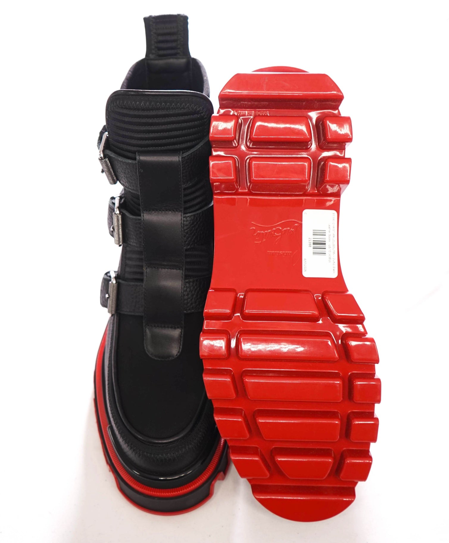 $1,595 CHRISTIAN LOUBOUTIN - DUNE Black Leather Boots - US 10 (43EU)