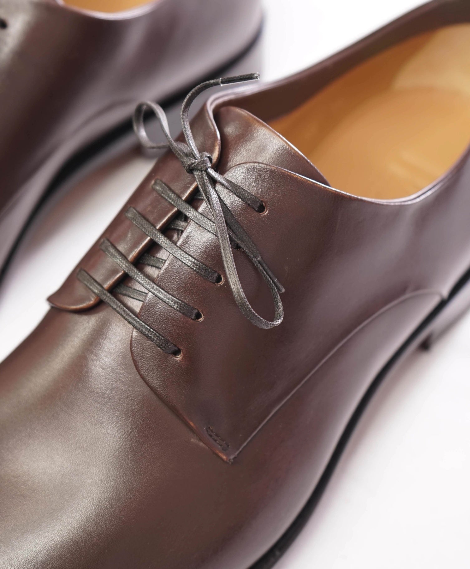 $1,450 FERRAGAMO - "TRAMEZZA" Brown Leather *FINN* Derbies - 12 EE