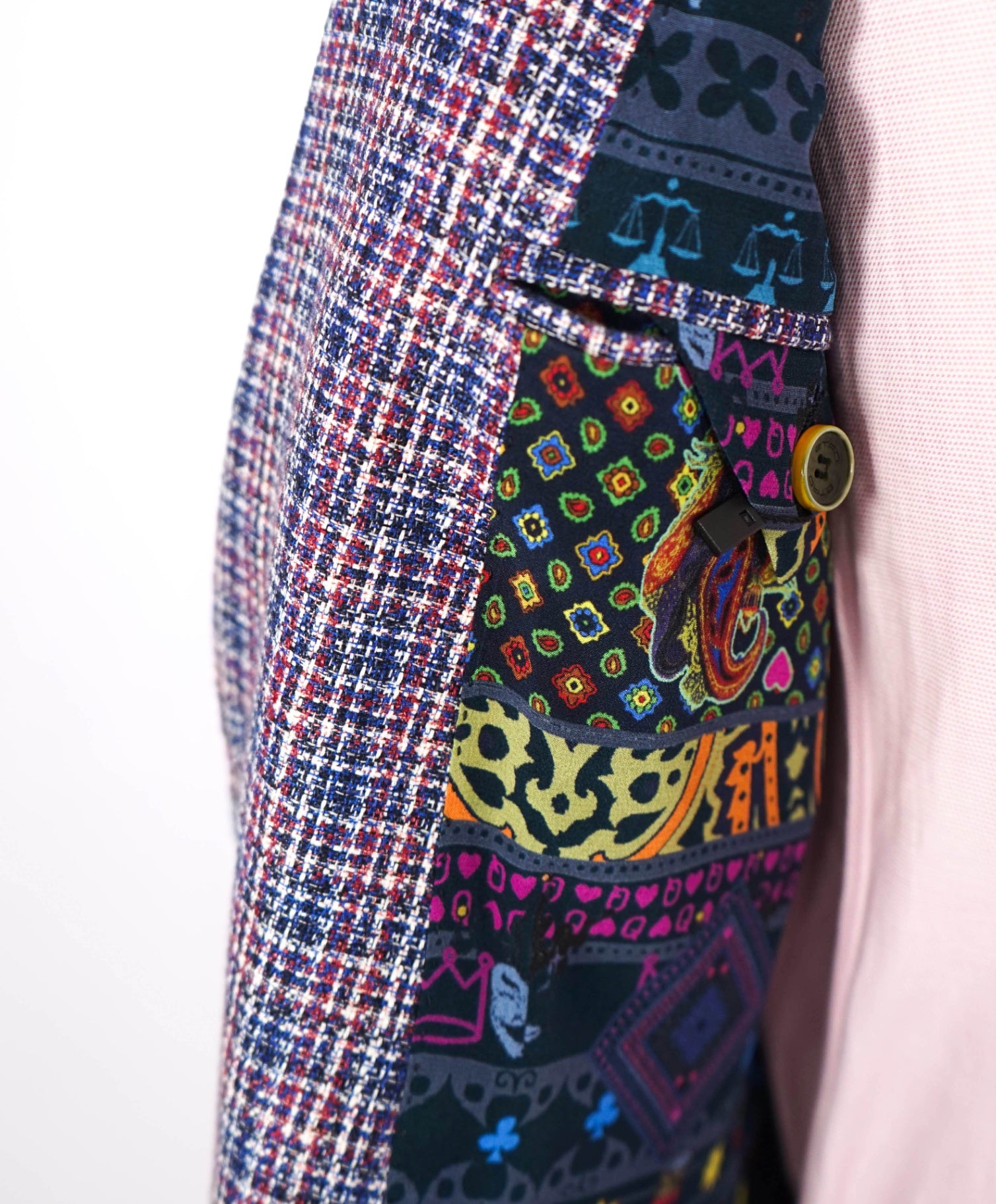 $2,650 ETRO - Multi-Color Woven Linen Hemp/Wool Blazer - 40R