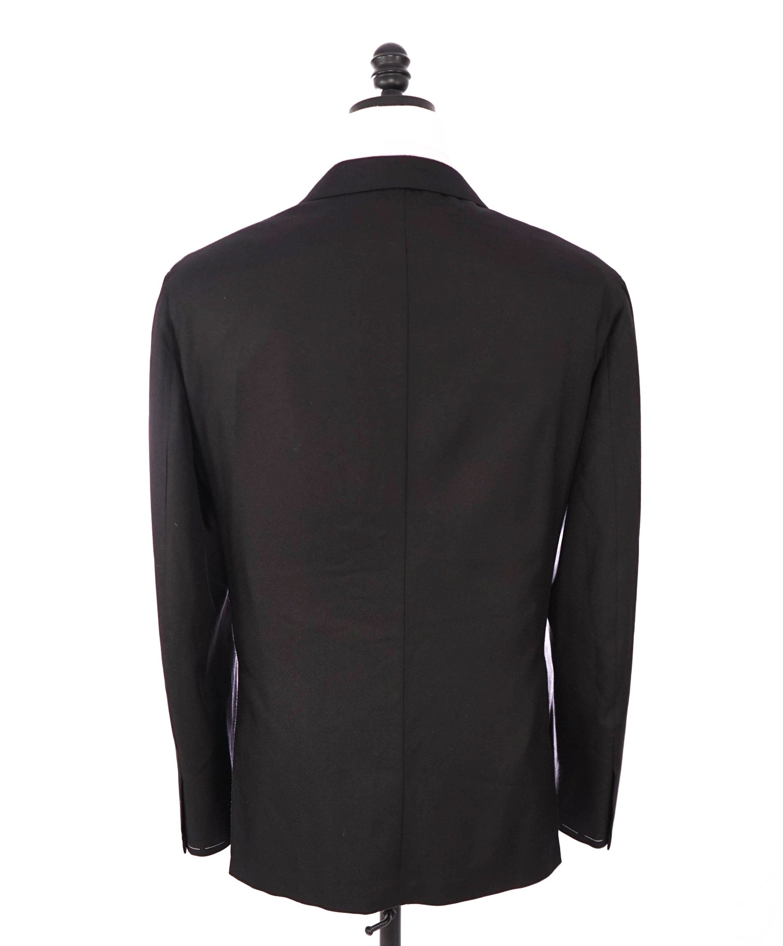 $8,960 BRIONI - Textured Black Peak Lapel *PURE SILK* Blazer - 44R