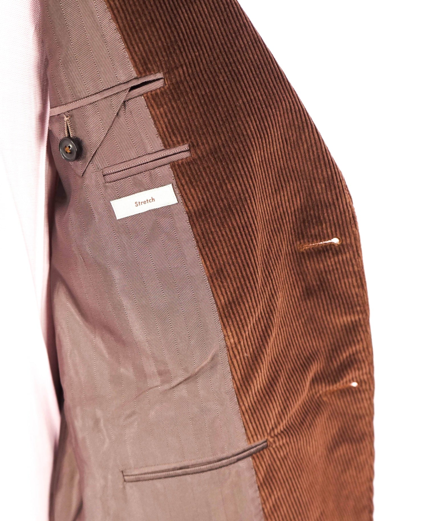 $2,750 CANALI - Brown "Stretch" Cotton/Cashmere Corduroy Blazer - 44R