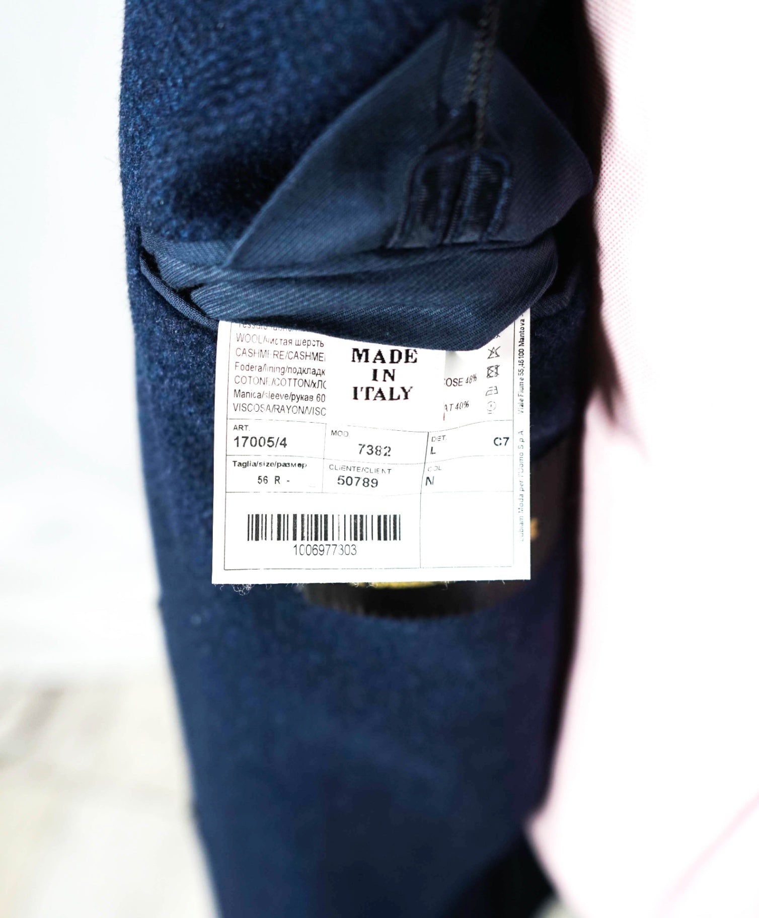 $2,495 PAUL STUART - Blue Herringbone Wool/Cashmere Top Coat - 46R