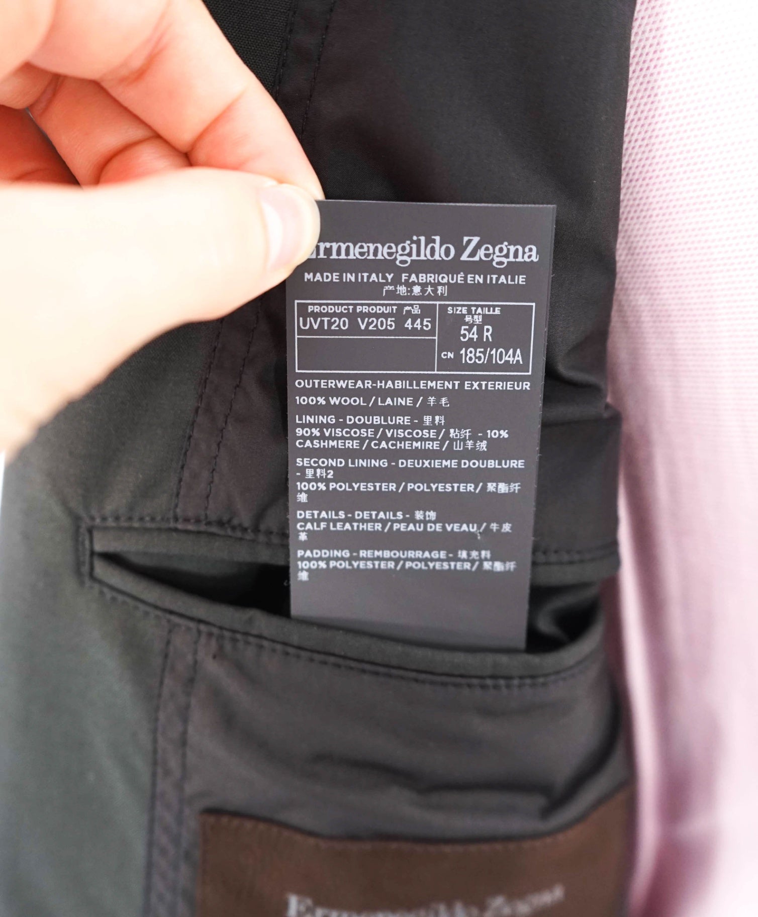 $4,950 ZEGNA - Woven Leather Pocket "ELEMENTS" Blazer Coat - 44R