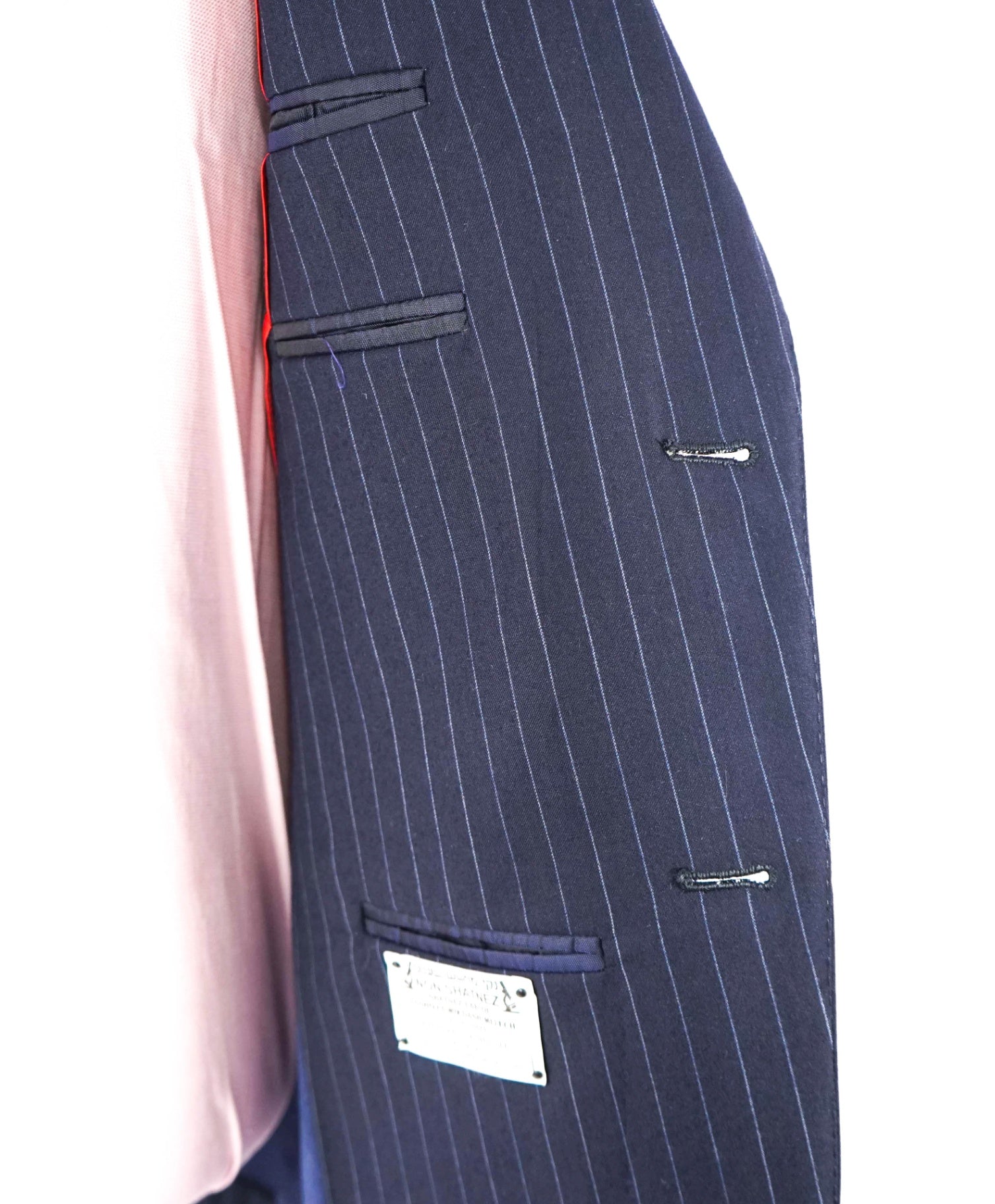$4,995 ISAIA - Blue Stripe Flannel Wool/Silk Suit - Custom: Fits 40R (52EU Tag)