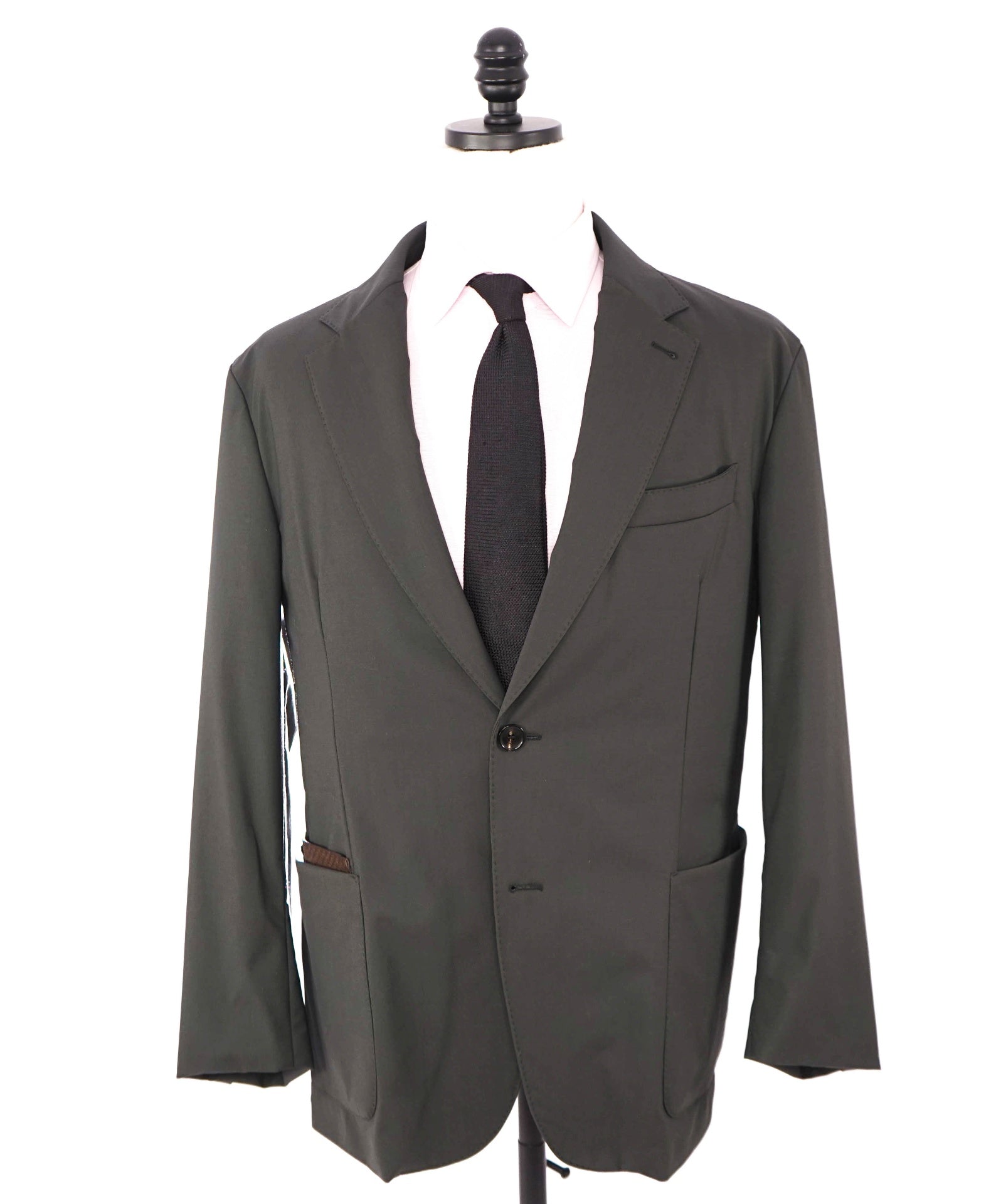 $4,950 ZEGNA - Woven Leather Pocket "ELEMENTS" Blazer Coat - 44R