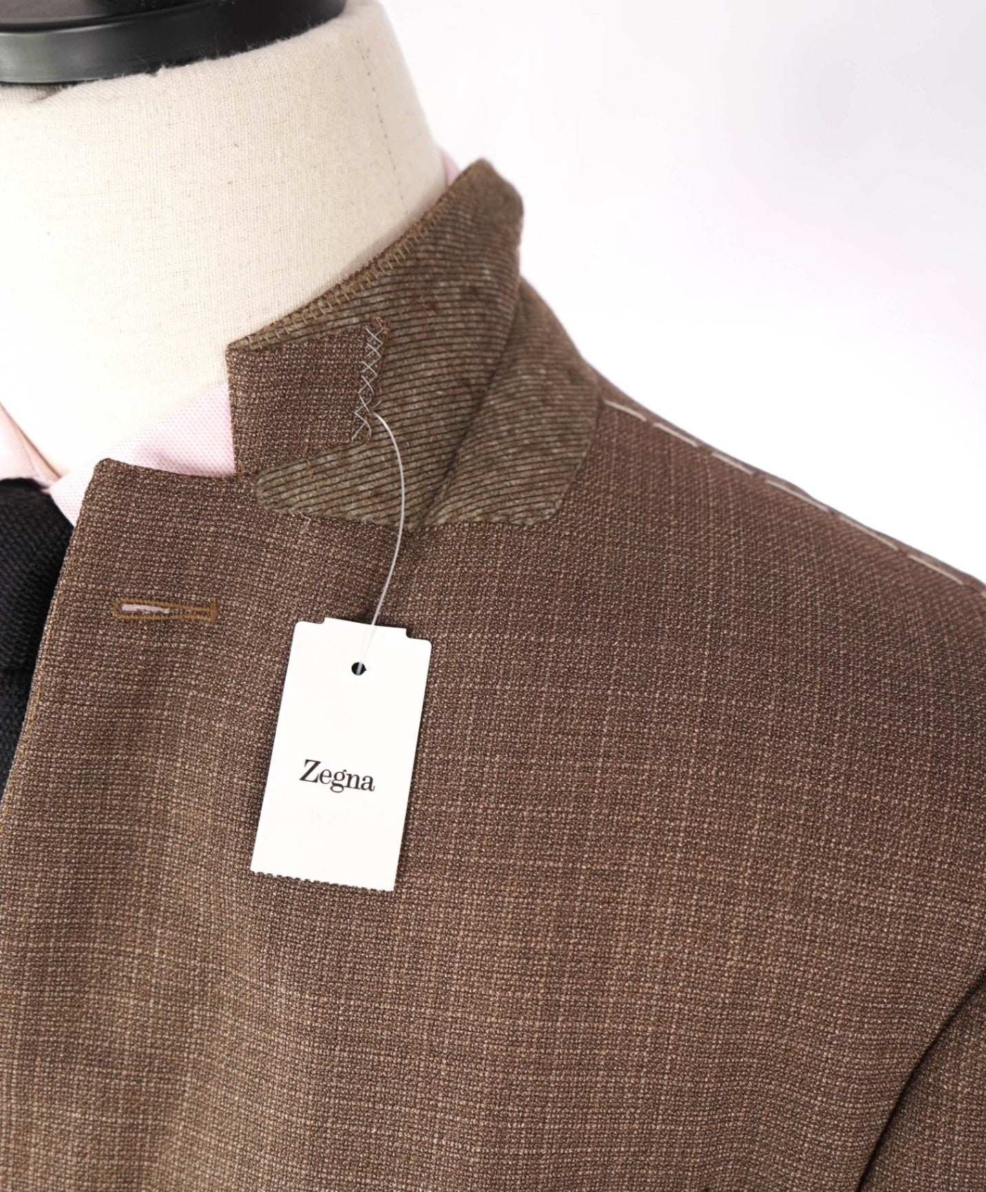 $3,295 ZEGNA - "High Performance" Solid Brown Wool Blazer - 44L