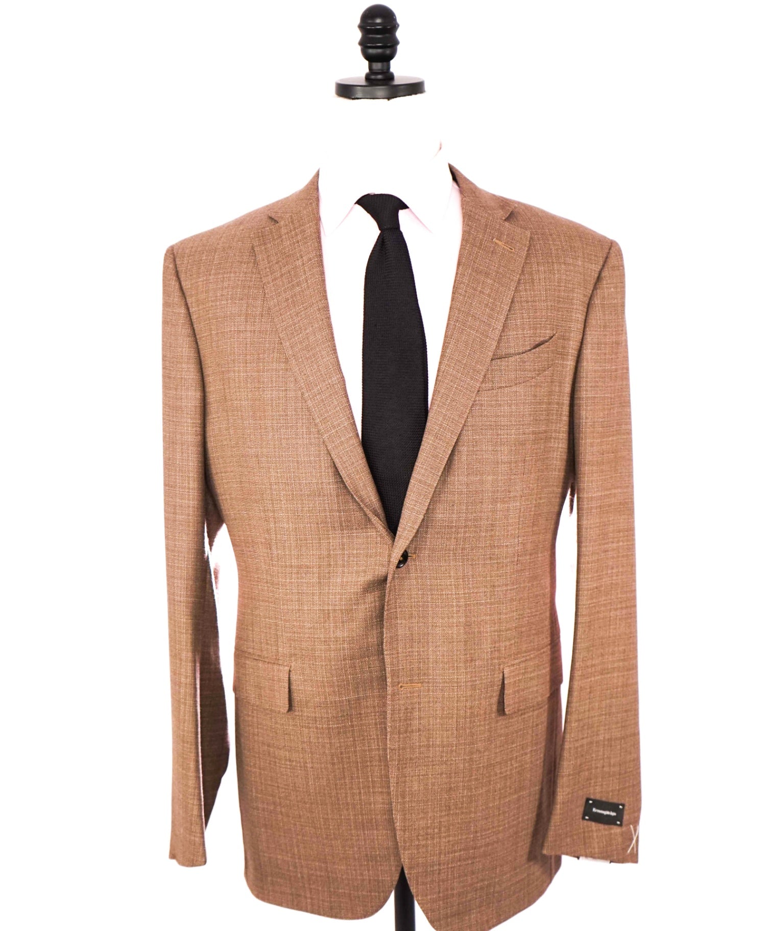 $3,295 ZEGNA - "High Performance" Solid Brown Wool Blazer - 44L