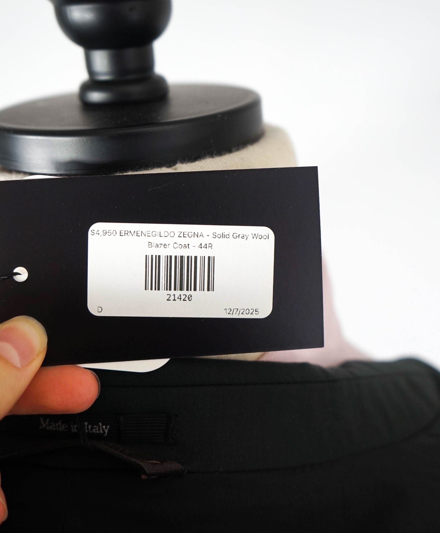 $4,950 ZEGNA - Woven Leather Pocket "ELEMENTS" Blazer Coat - 44R