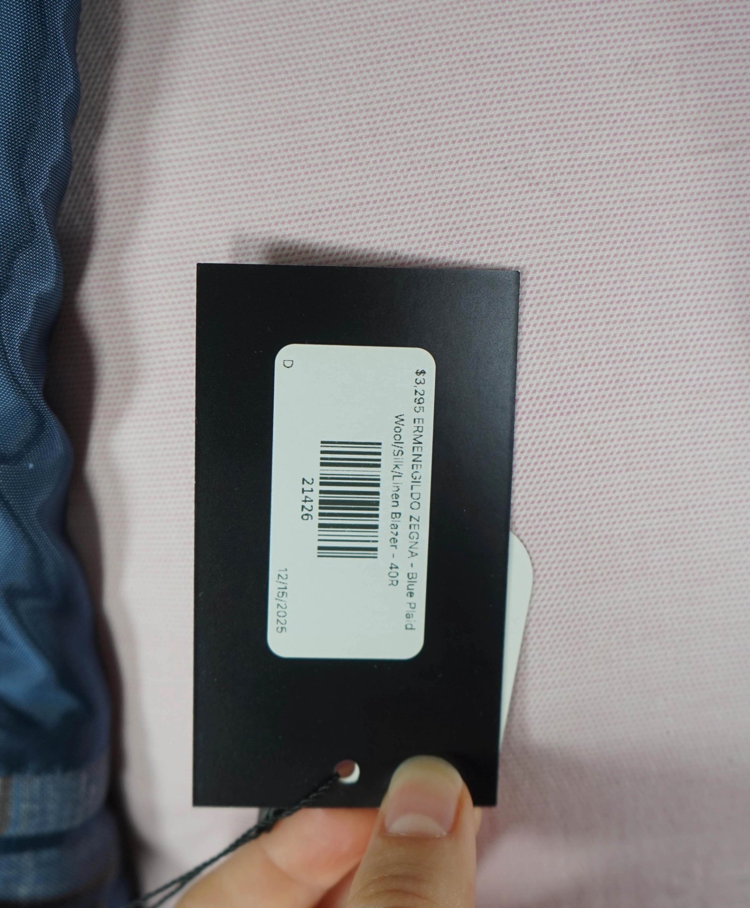 $3,295 ZEGNA - Blue Plaid Wool/Silk/Linen Blazer - 40R