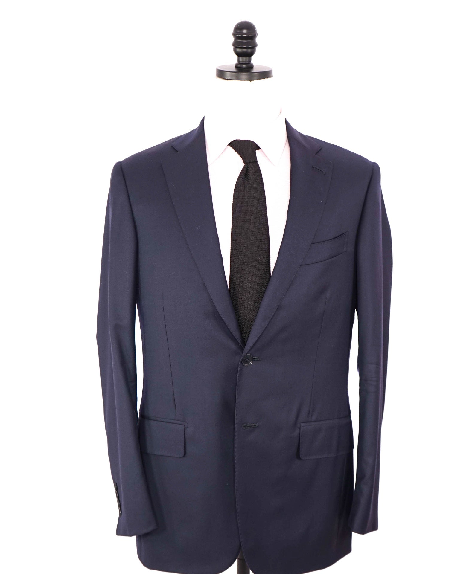 $3,995 ISAIA - Solid Navy Blue AQUASPIDER 160's Wool Suit - 38R