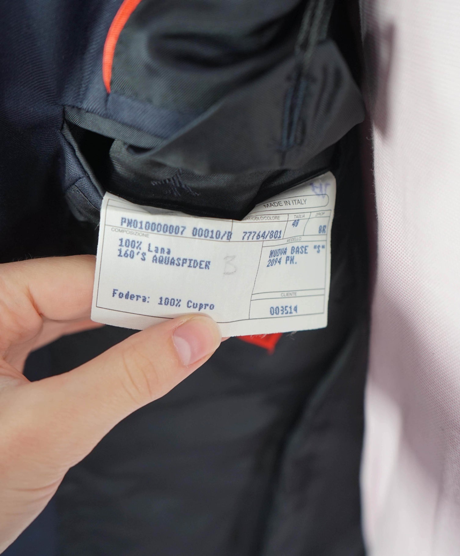 $3,995 ISAIA - Solid Navy Blue AQUASPIDER 160's Wool Suit - 38R