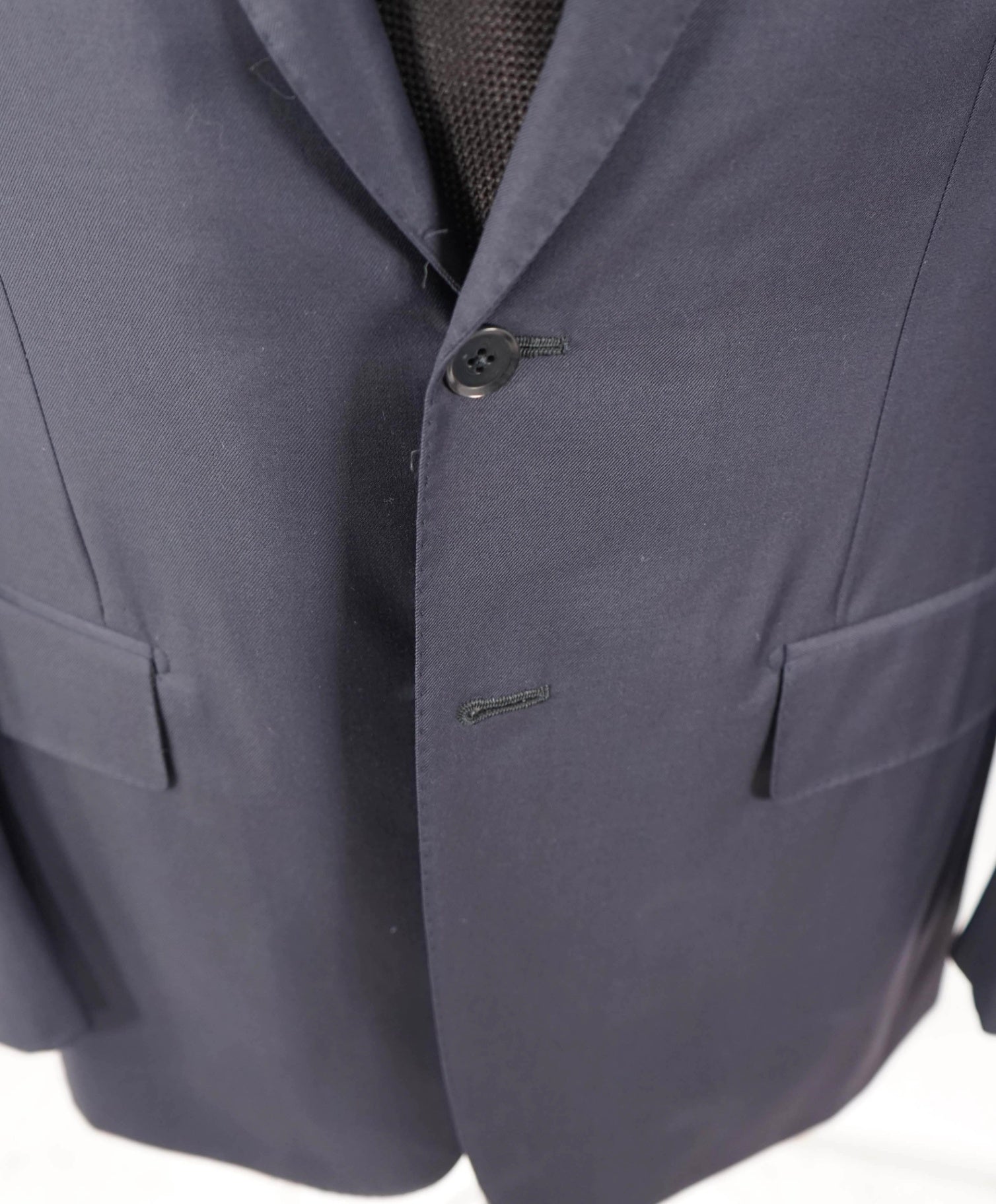 $3,995 ISAIA - Solid Navy Blue AQUASPIDER 160's Wool Suit - 38R