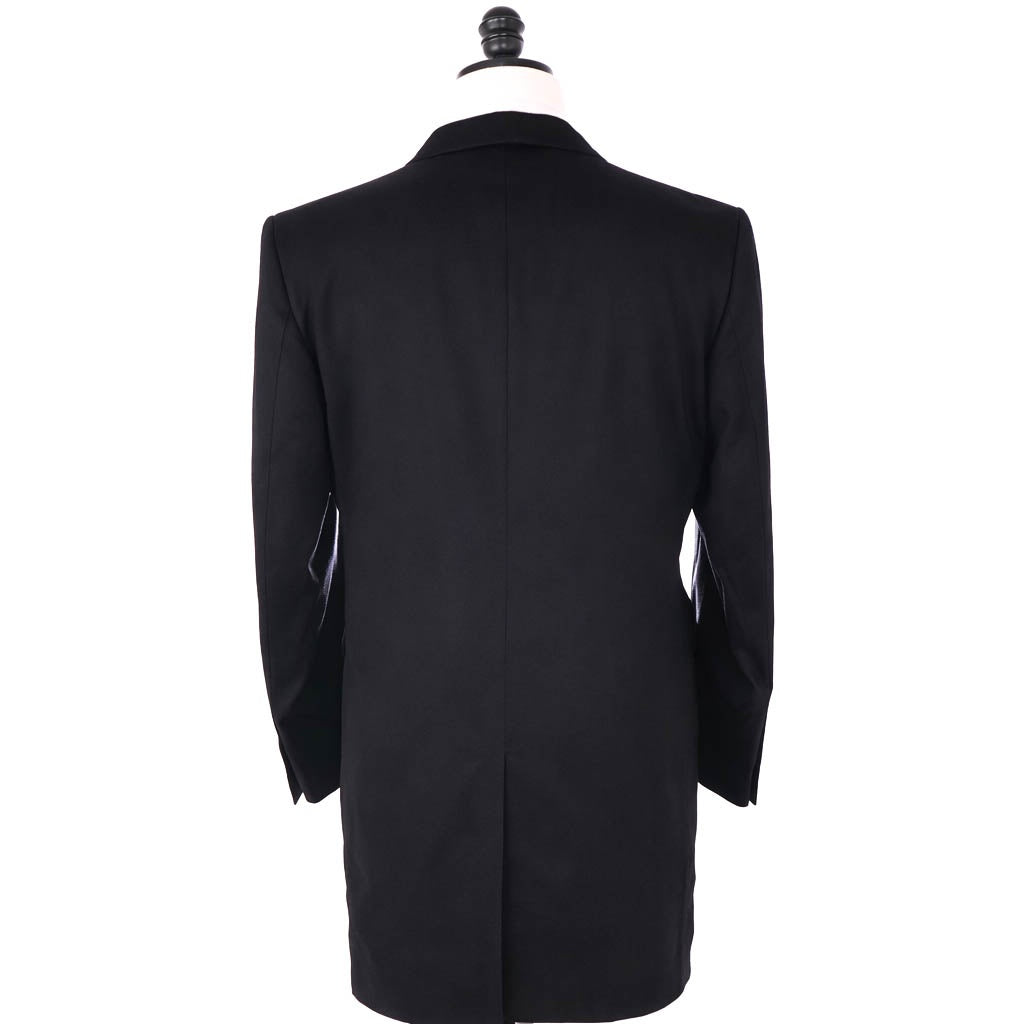 $7,990 TOM FORD - Solid Black 100% Cashmere Top Coat - 44R