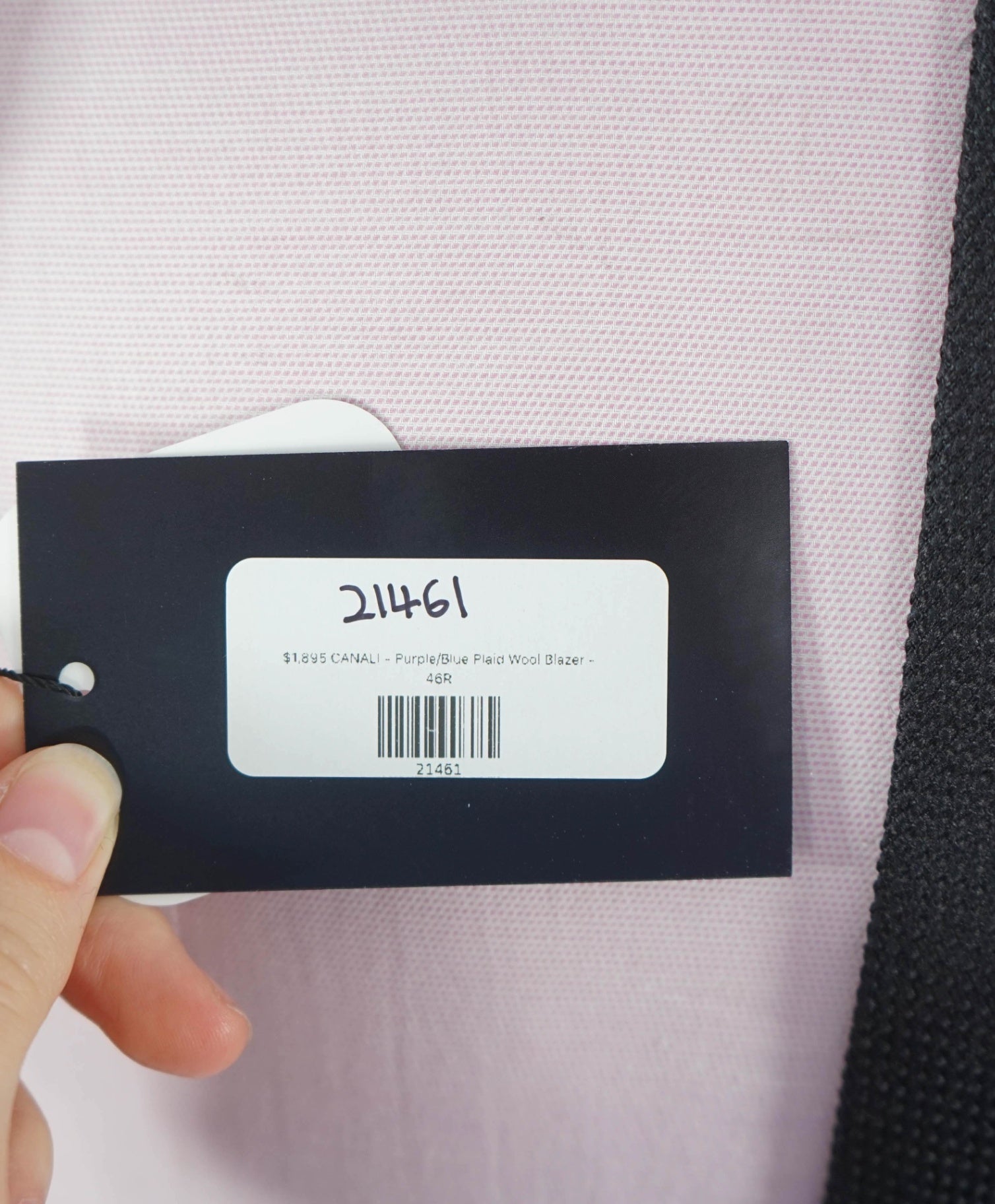 $1,895 CANALI - Purple/Blue Plaid Wool Blazer - 46R