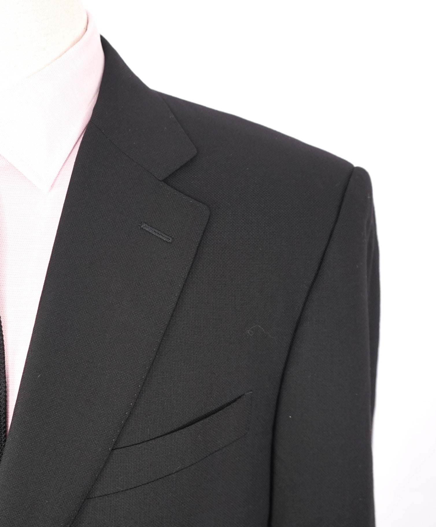 $1,895 CANALI - "TRAVEL WATER RESISTANT" Black Wool Blazer - 44R