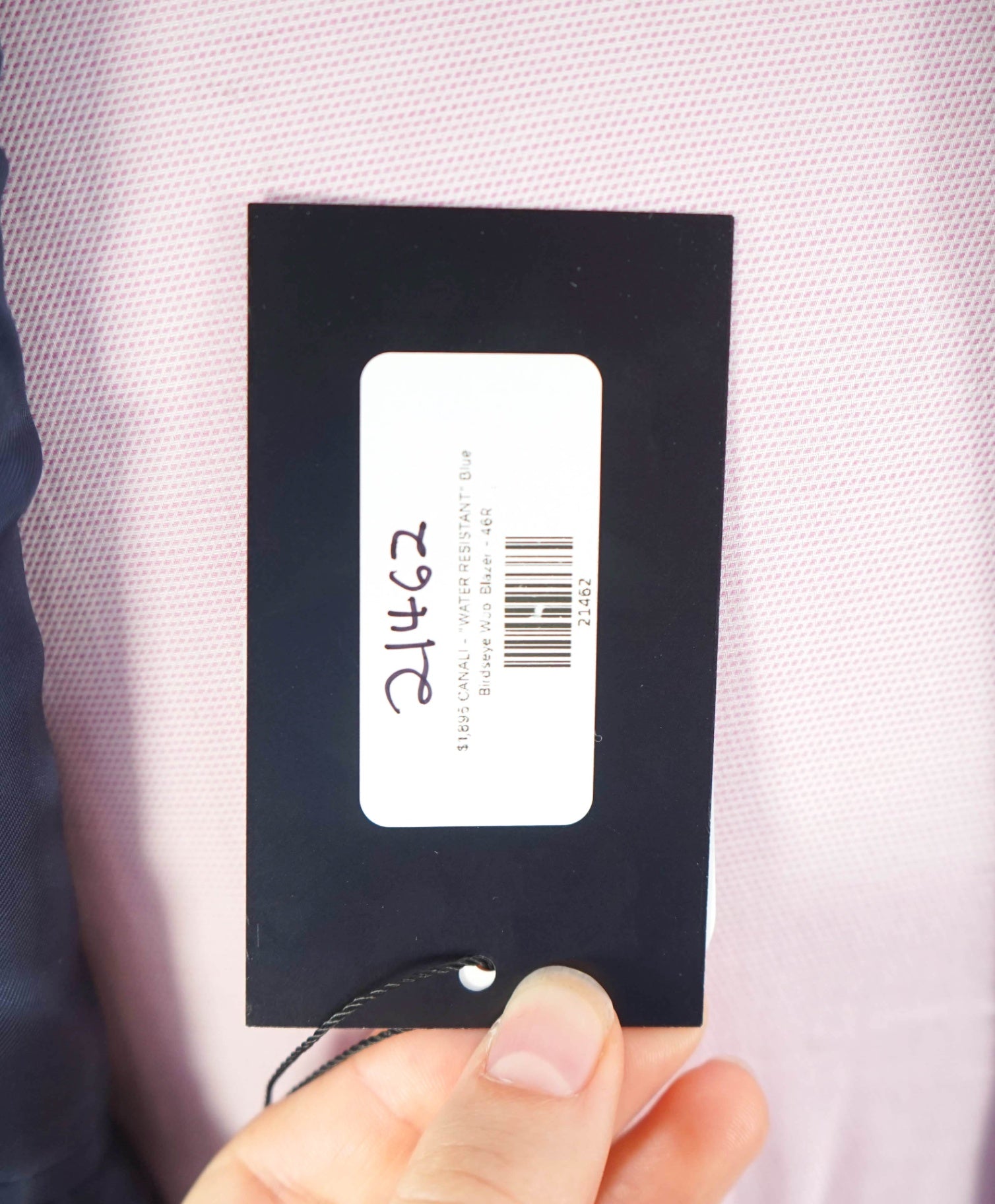 $1,895 CANALI - "WATER RESISTANT" Blue Birdseye Wool Blazer - 46R