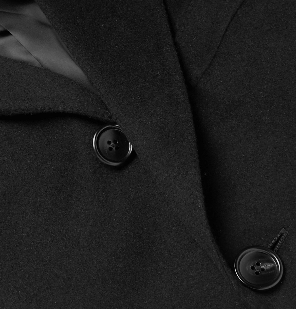$7,990 TOM FORD - Solid Black 100% Cashmere Top Coat - 44R