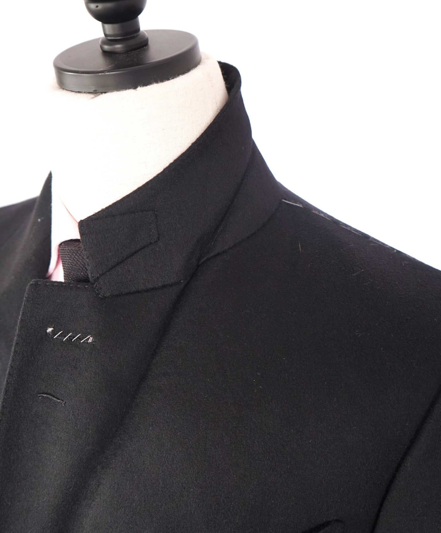 $7,990 TOM FORD - Solid Black 100% Cashmere Top Coat - 40R