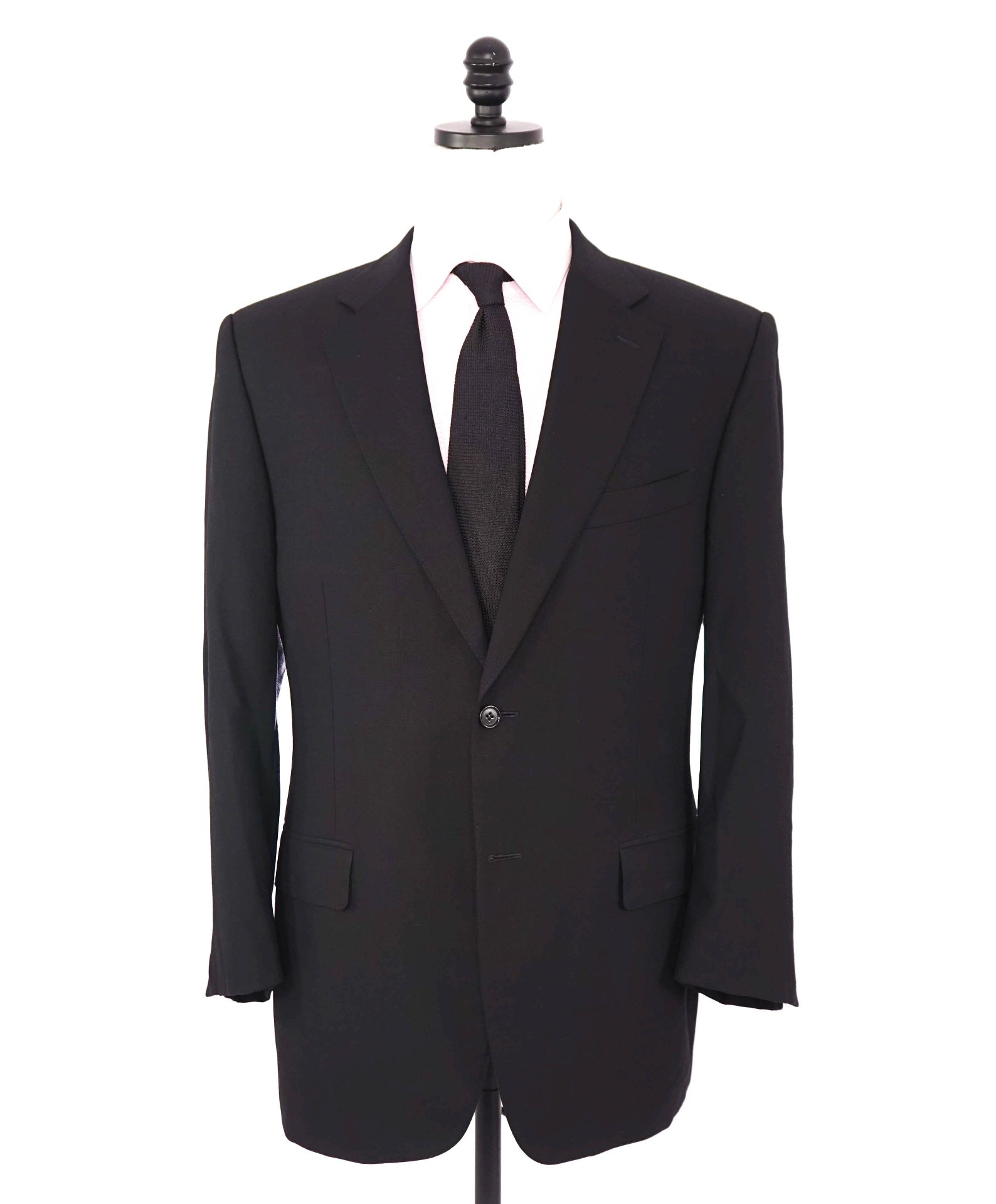 $1,895 CANALI - "TRAVEL WATER RESISTANT" Black Wool Blazer - 44R