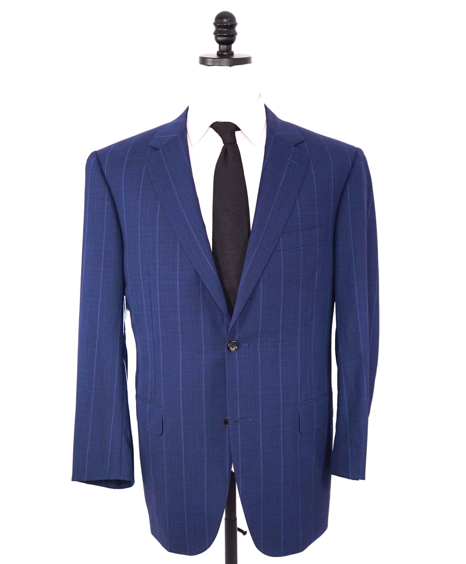 $2,395 CANALI - "Exclusive" Blue Stripe Super 150's Wool Blazer - 46R