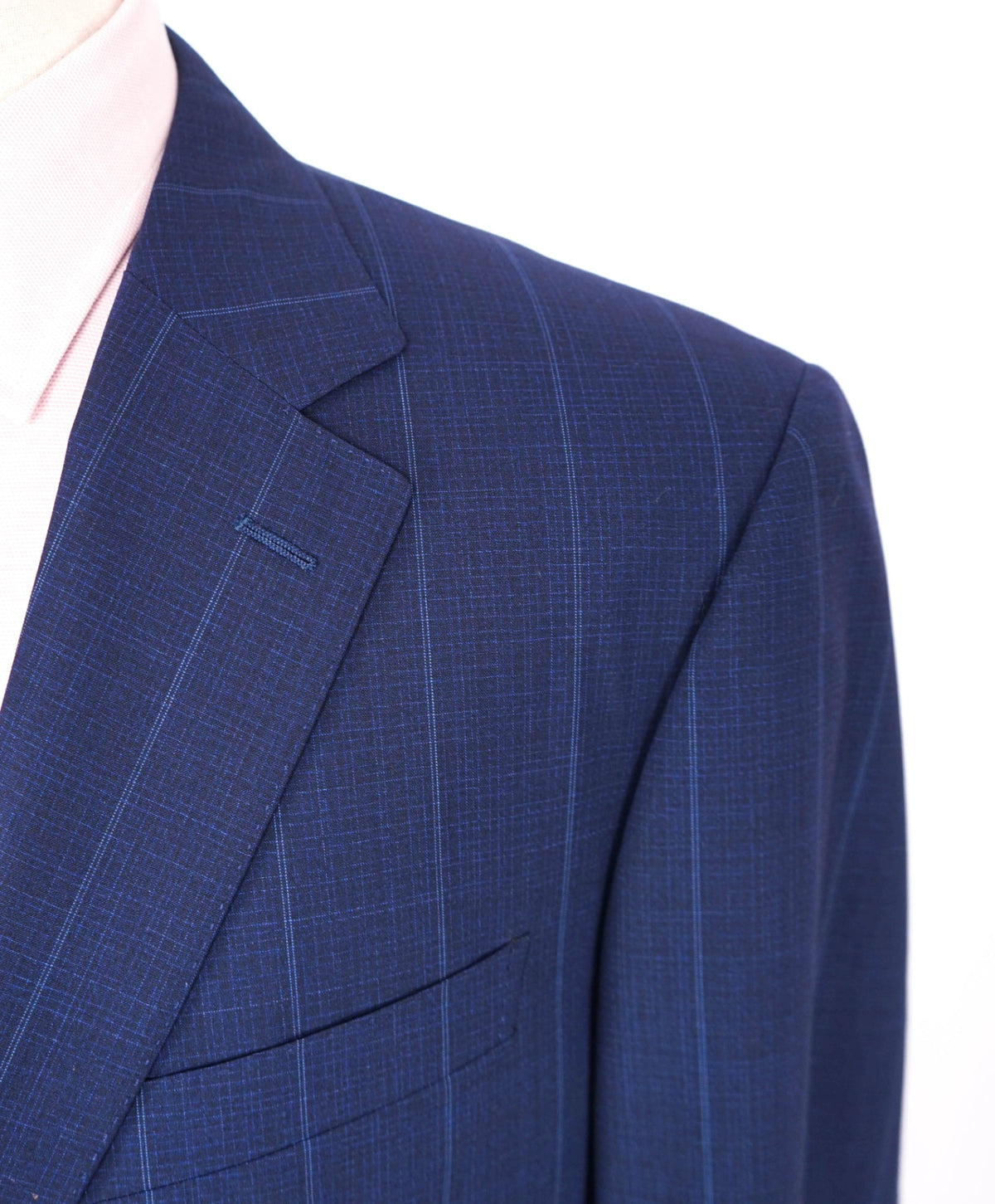 $2,395 CANALI - "Exclusive" Blue Stripe Super 150's Wool Blazer - 46R