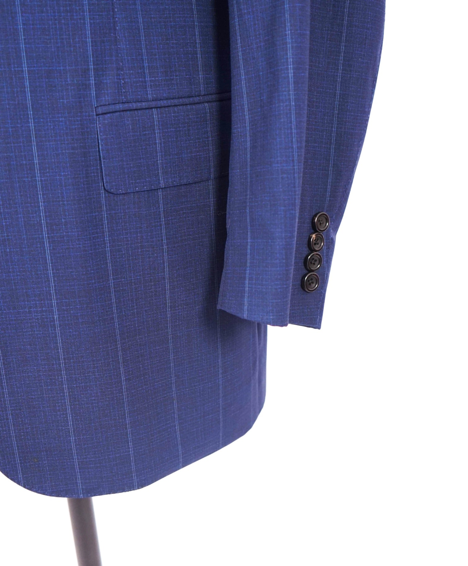 $2,395 CANALI - "Exclusive" Blue Stripe Super 150's Wool Blazer - 46R