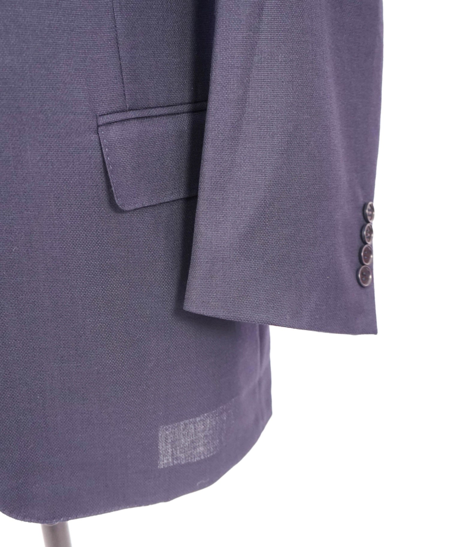 $1,895 CANALI - "Impeccabile" Textured Navy Blue Wool Blazer - 46R