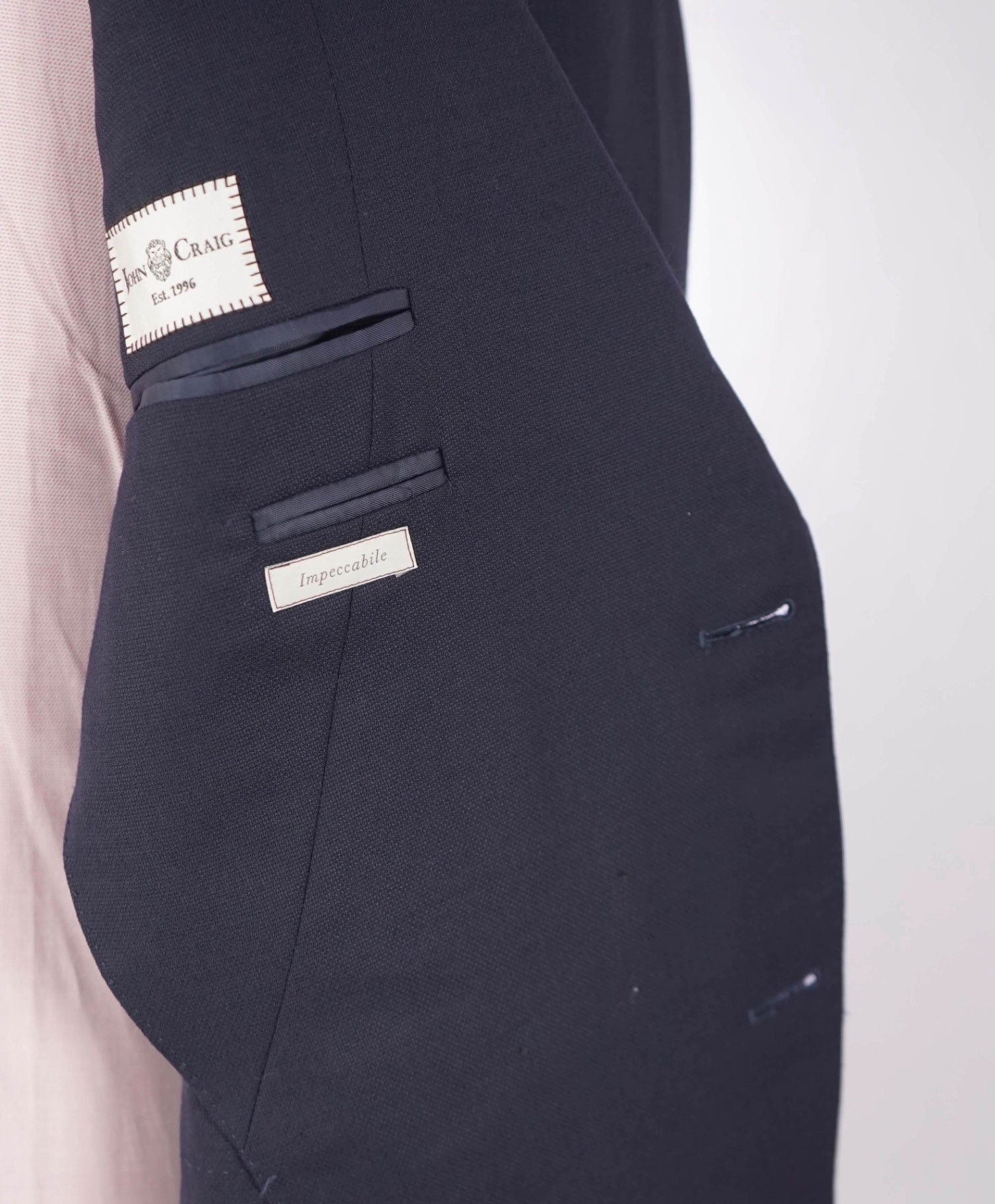 $1,895 CANALI - "Impeccabile" Textured Navy Blue Wool Blazer - 46R