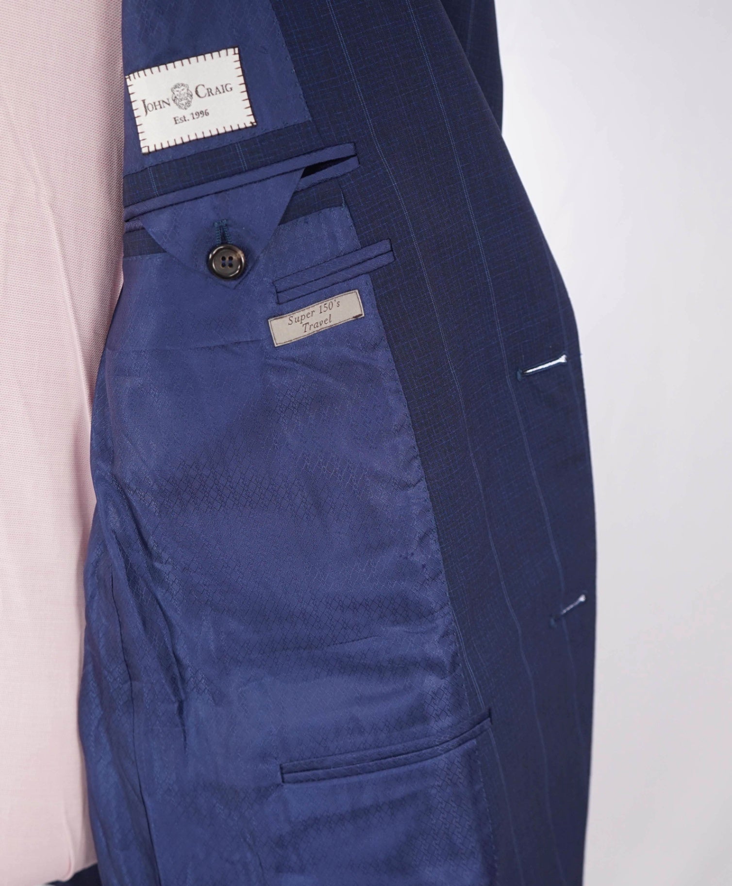 $2,395 CANALI - "Exclusive" Blue Stripe Super 150's Wool Blazer - 46R