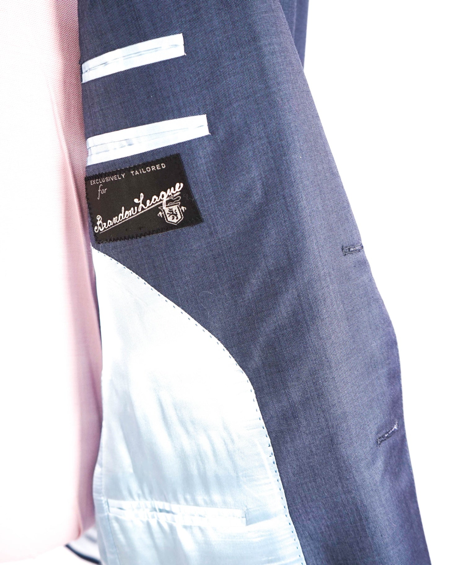 $5,950 DAVID AUGUST - *Made For MLBs Brandon League* Pastel Blue Suit - 42R