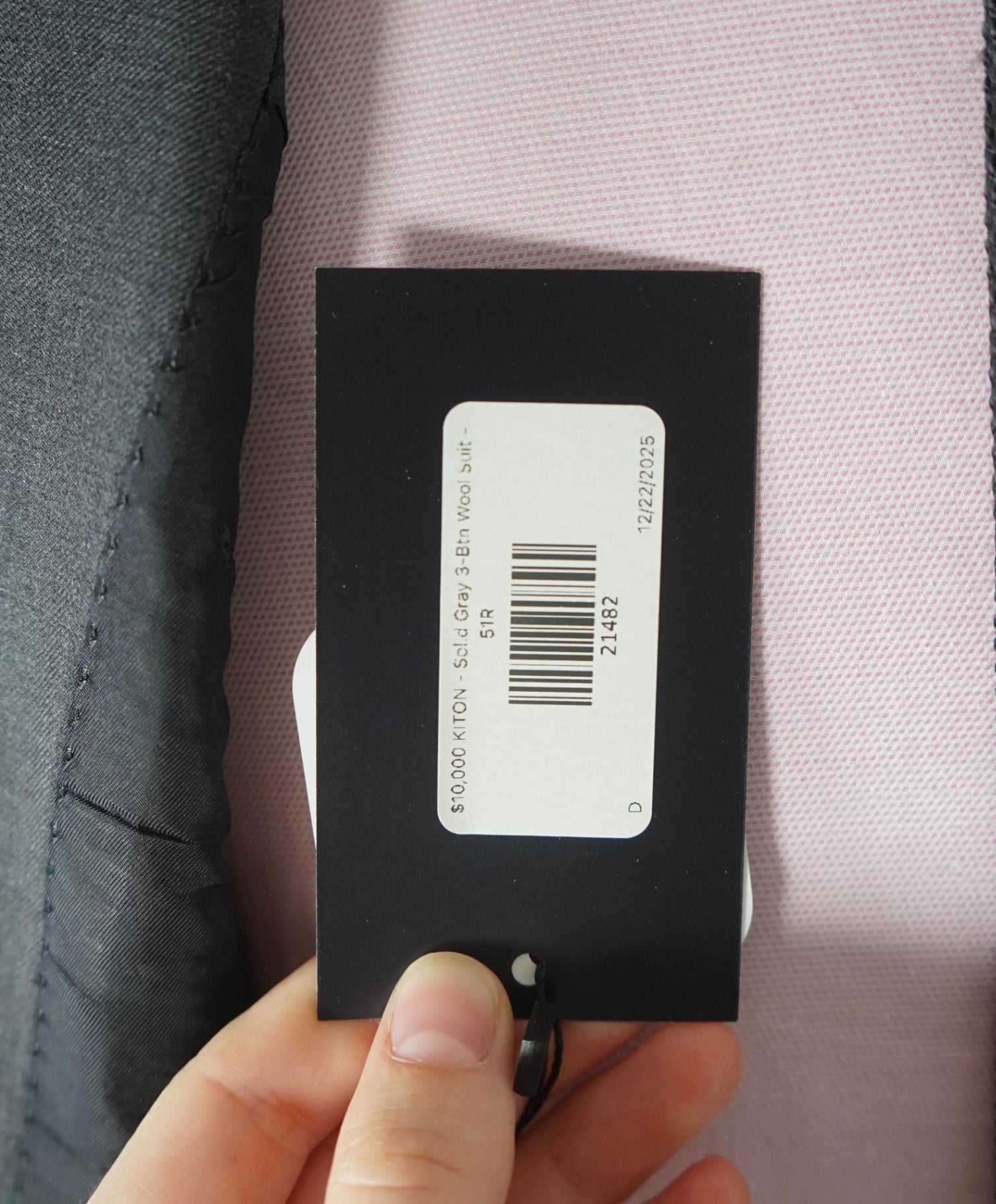 $10,000 KITON - Solid Gray 2/3-Btn Roll Lapel Flat Front Wool Suit - 41R