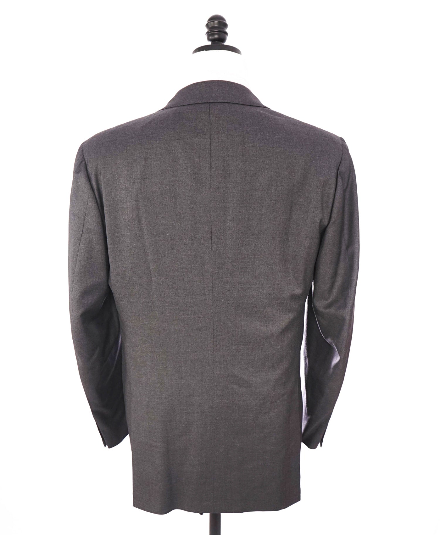 $10,000 KITON - Solid Gray 2/3-Btn Roll Lapel Flat Front Wool Suit - 41R