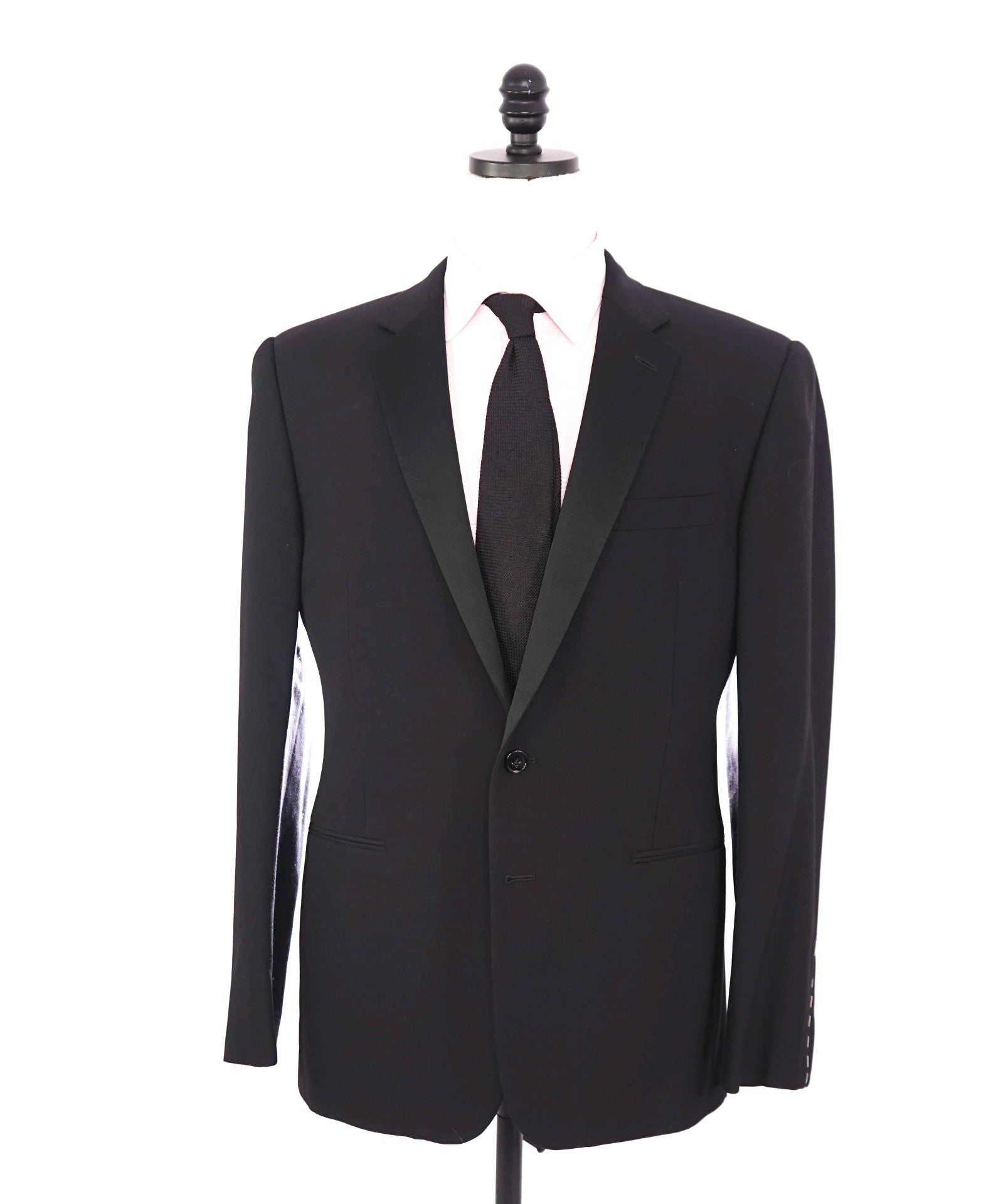 $3,795 RALPH LAUREN PURPLE LABEL - Black Notch Lapel Tuxedo Side Tabs - 42R
