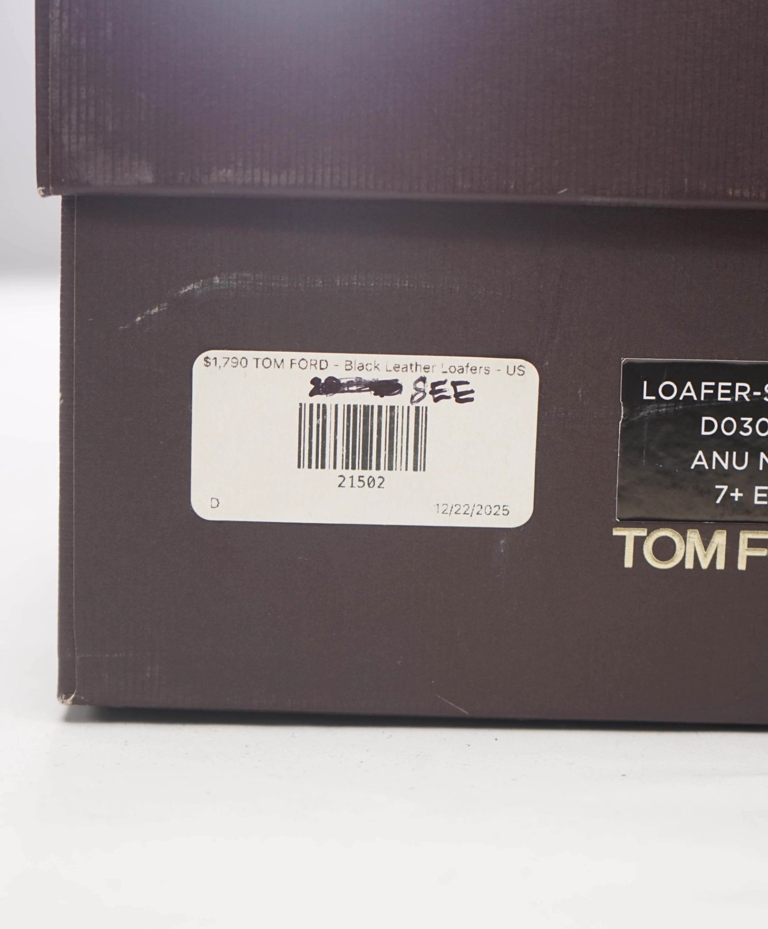 $1,790 TOM FORD - Black Leather Penny Loafers - US 8 EE (7.5TF)