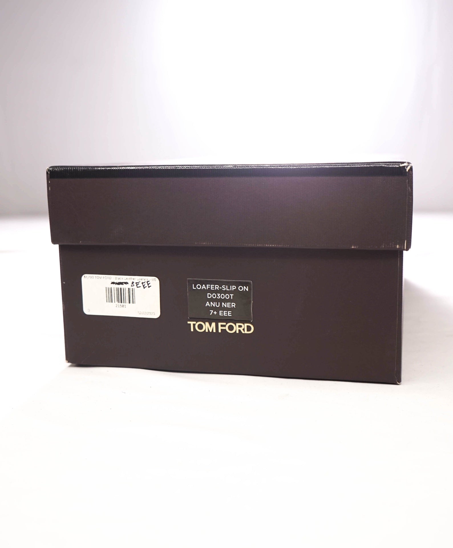 $1,790 TOM FORD - Black Leather Loafers - US 8 EEE (7.5TF)