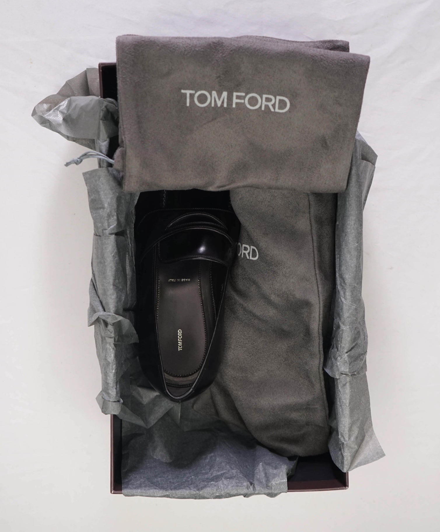 $1,790 TOM FORD - Black Leather Loafers - US 8 EEE (7.5TF)
