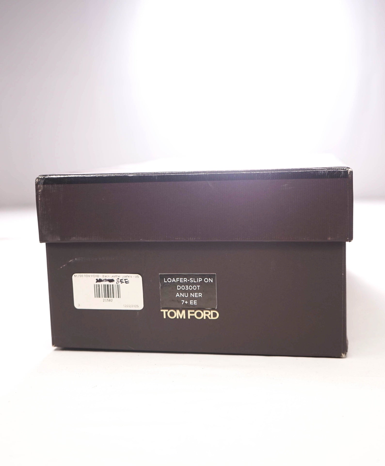 $1,790 TOM FORD - Black Leather Penny Loafers - US 8 EE (7.5TF)