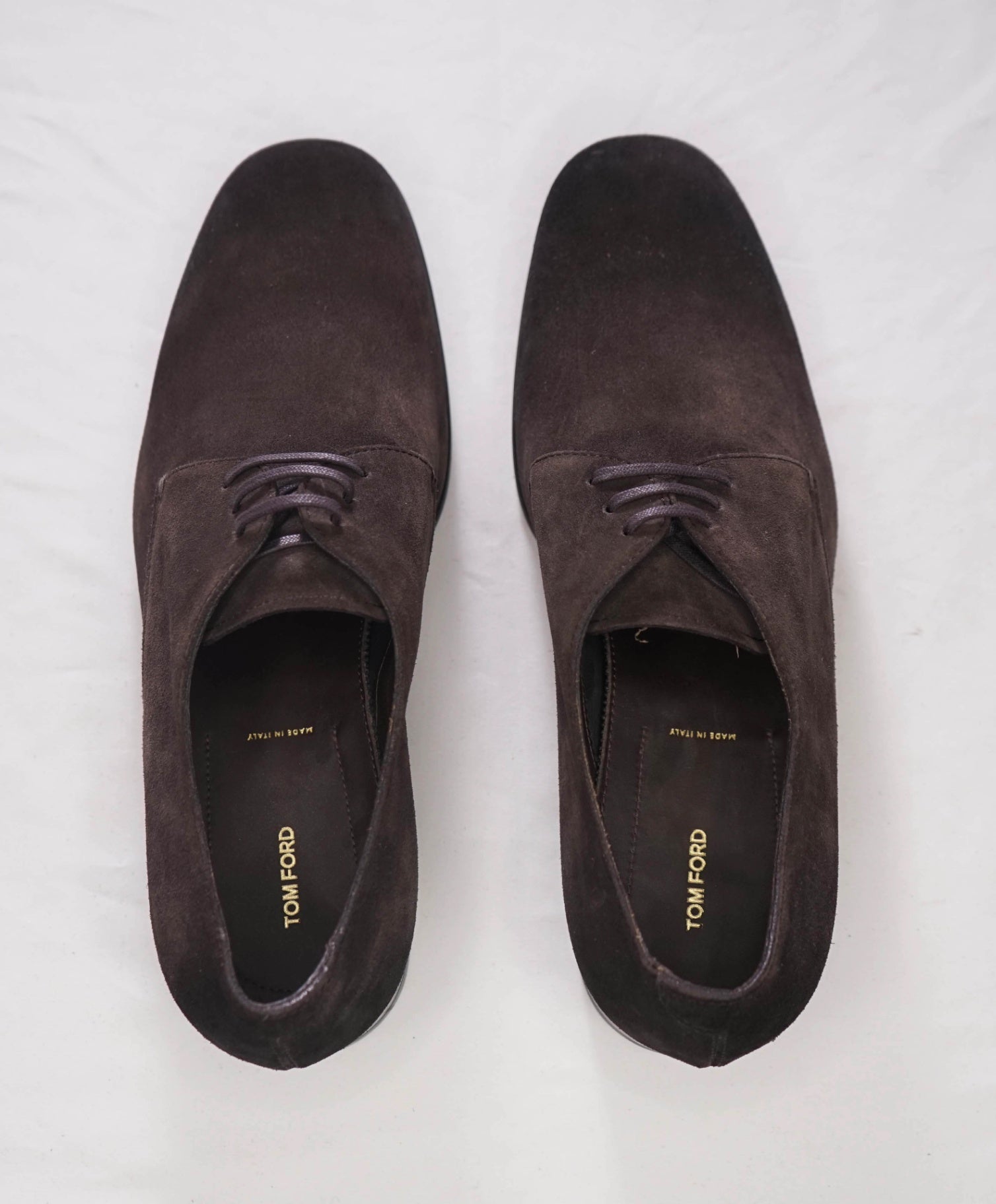 $1,890 TOM FORD - Brown Distressed Suede Derby - US 10 (9.5TF)