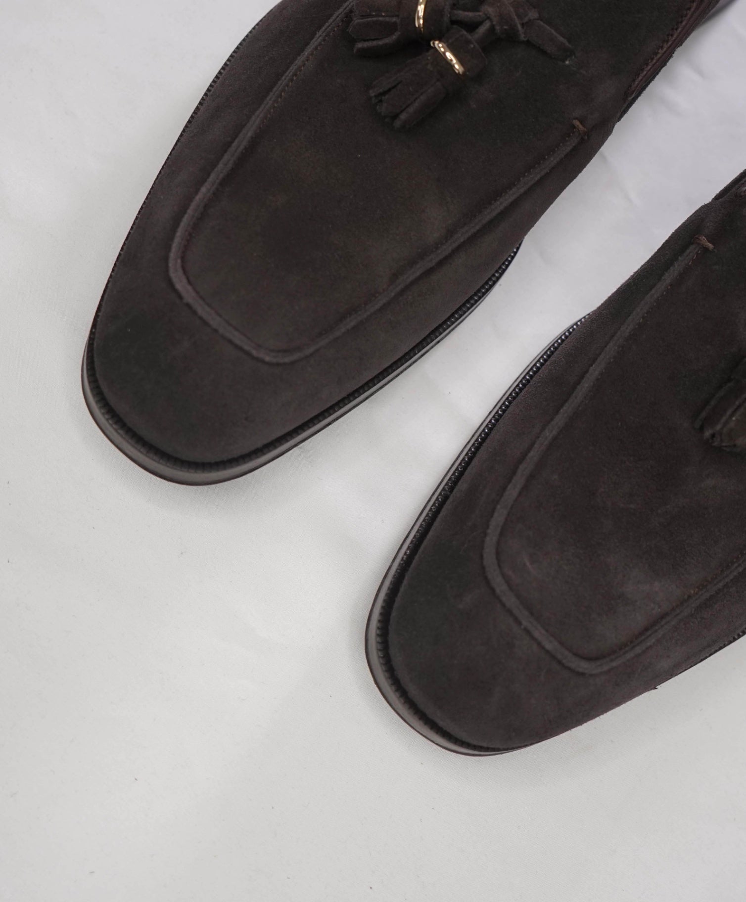 $1,890 TOM FORD - Brown Suede "Edgar" Tassel Loafers - US 11 (10.5TF)
