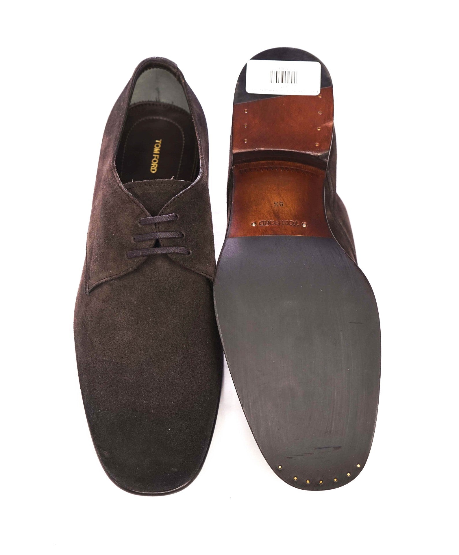 $1,890 TOM FORD - Brown Distressed Suede Derby - US 10 (9.5TF)