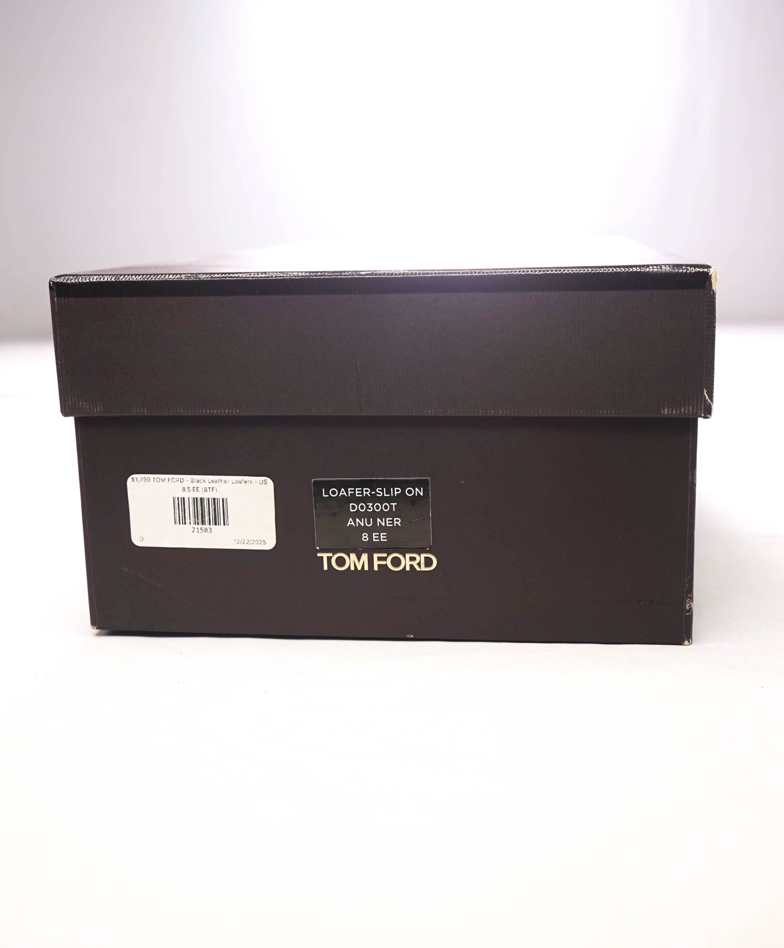 $1,790 TOM FORD - Black Leather Penny Loafers - US 8.5 EE (8TF)