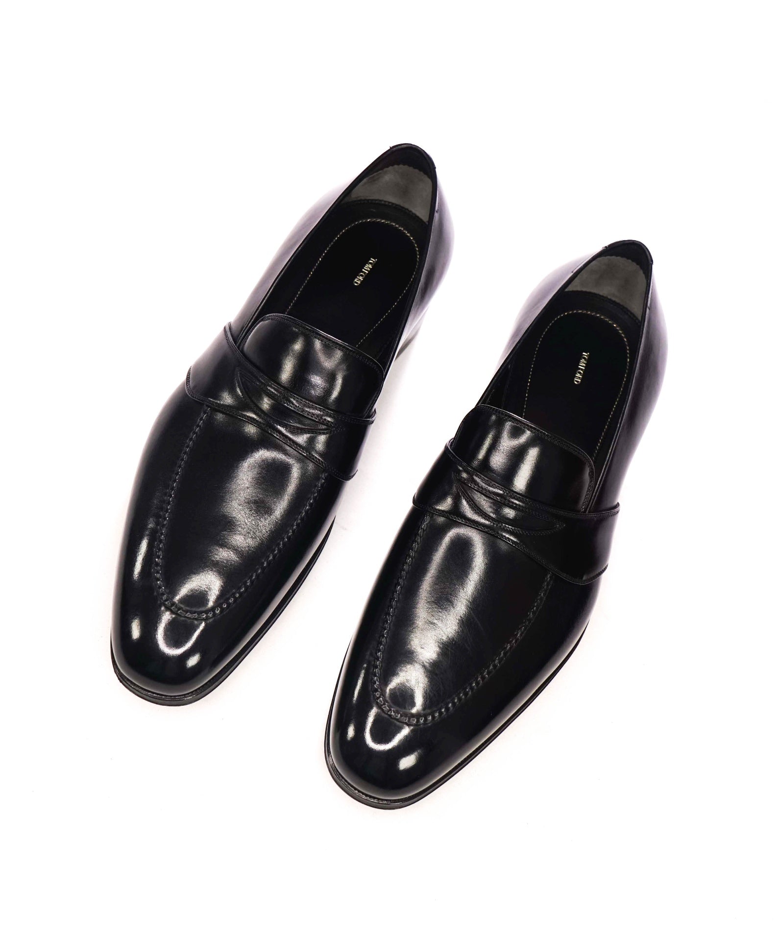 $1,790 TOM FORD - Black Leather Loafers - US 8 EEE (7.5TF)