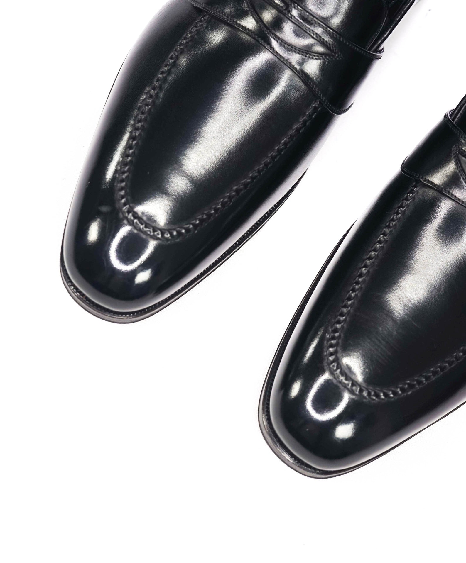 $1,790 TOM FORD - Black Leather Penny Loafers - US 7 EE (6.5TF)