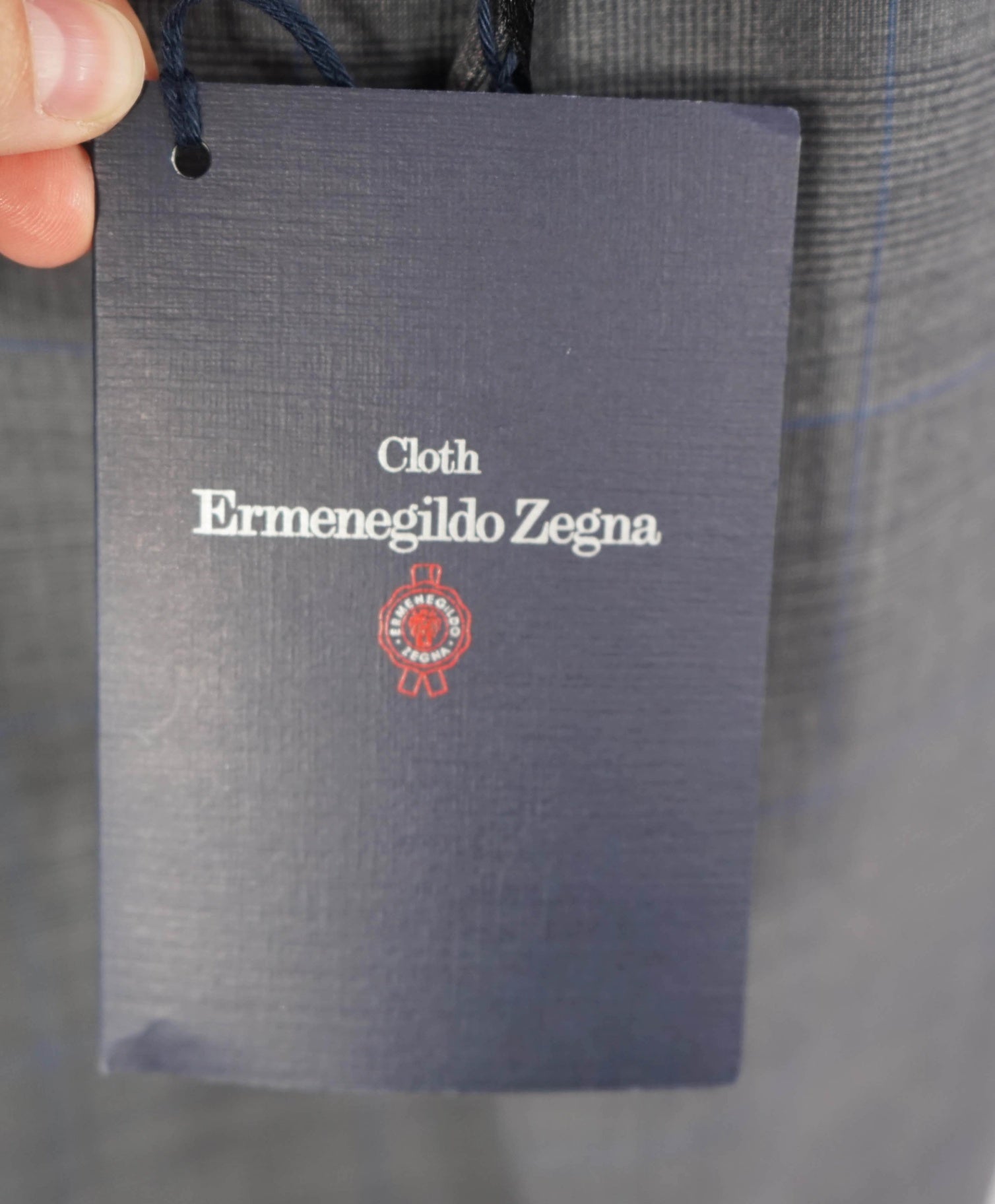 $995 ZEGNA For SAKS 5TH AVE - Modern Fit Gray Check Wool/Silk Blazer -48R