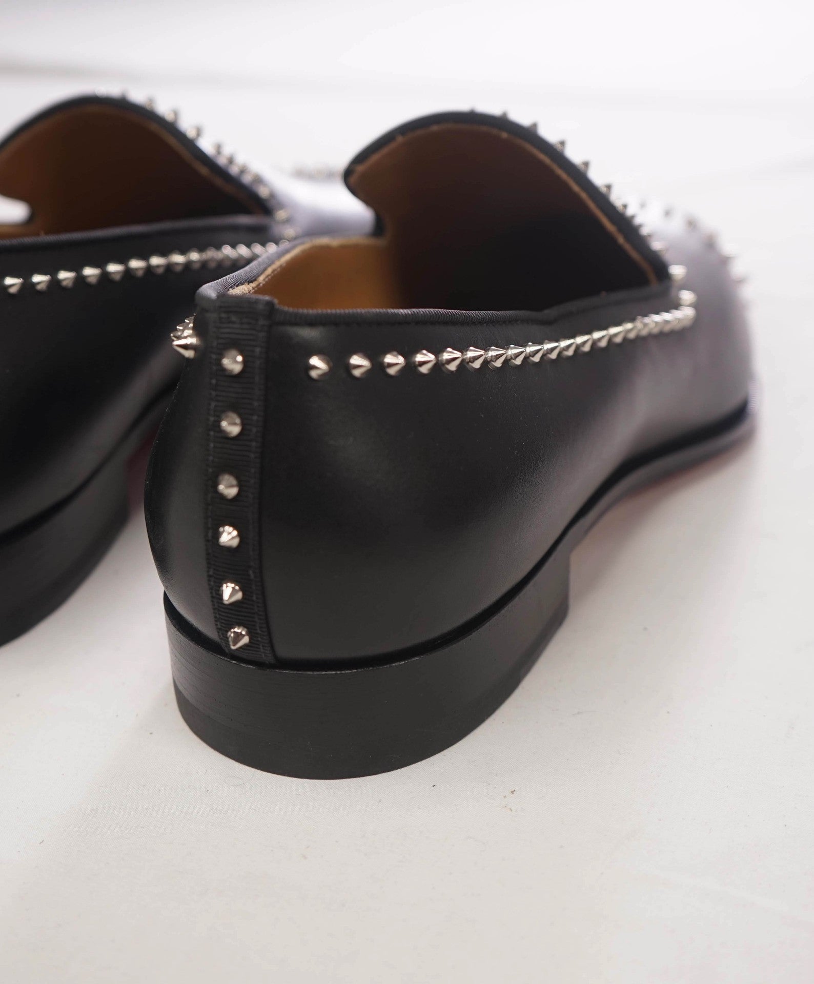 $1,200 CHRISTIAN LOUBOUTIN - *DANDY CLOO* Black Spike Loafers - US 9 (EU42)