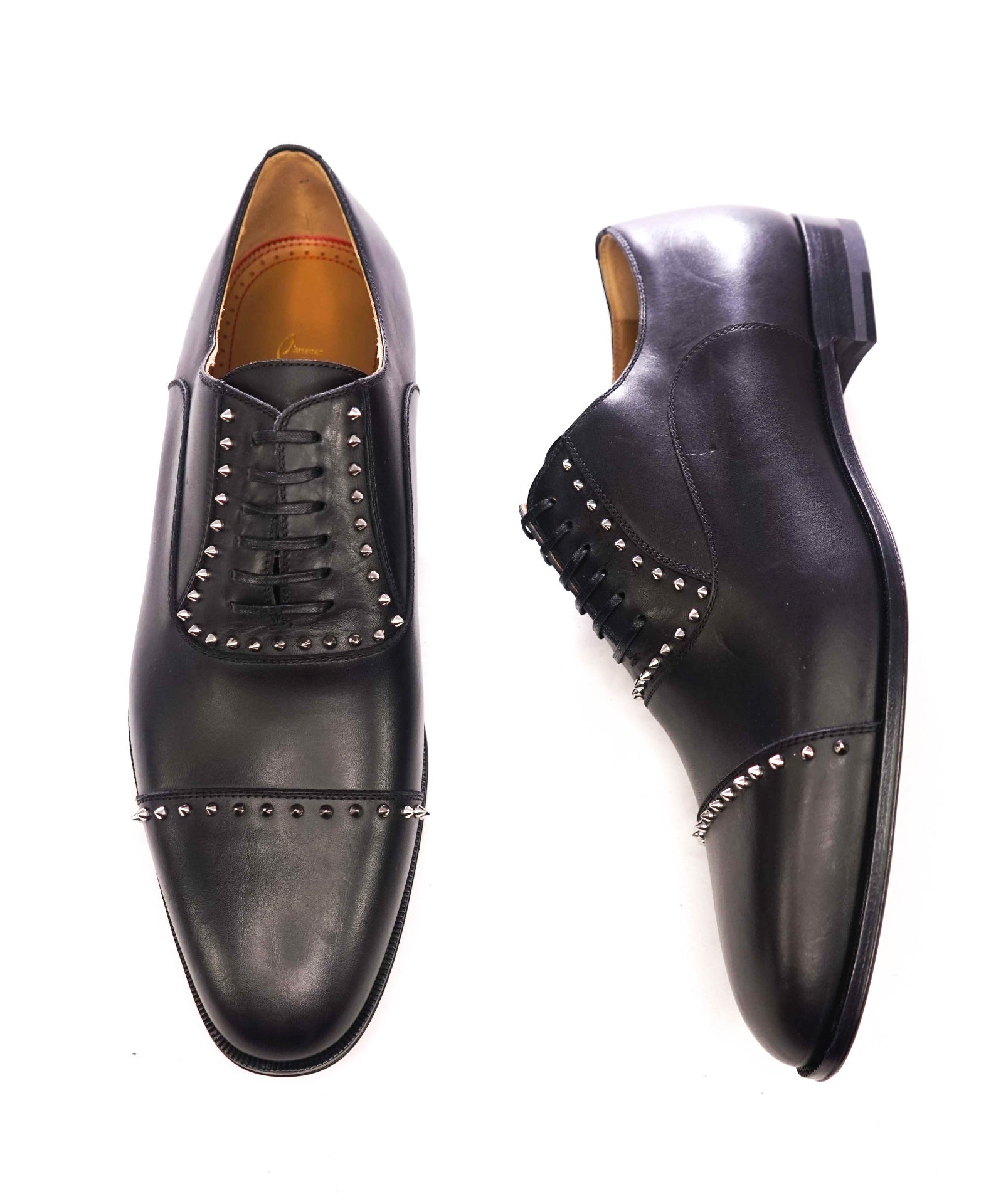 $1,200 CHRISTIAN LOUBOUTIN - *CLOOCLOO* Black Spike Oxfords - US 11.5 (44.5EU)