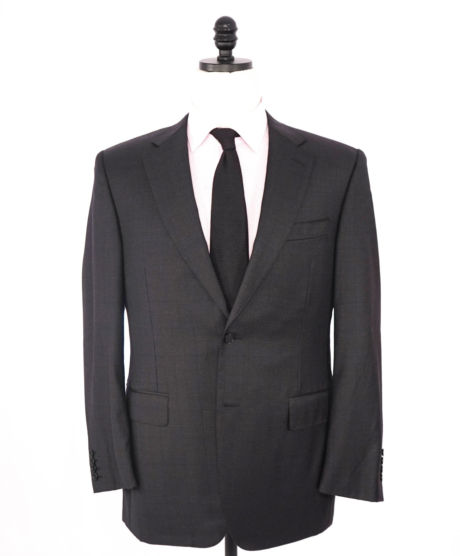 $1,895 CANALI - Gray / Brown Windowpane Check Blazer - 42R